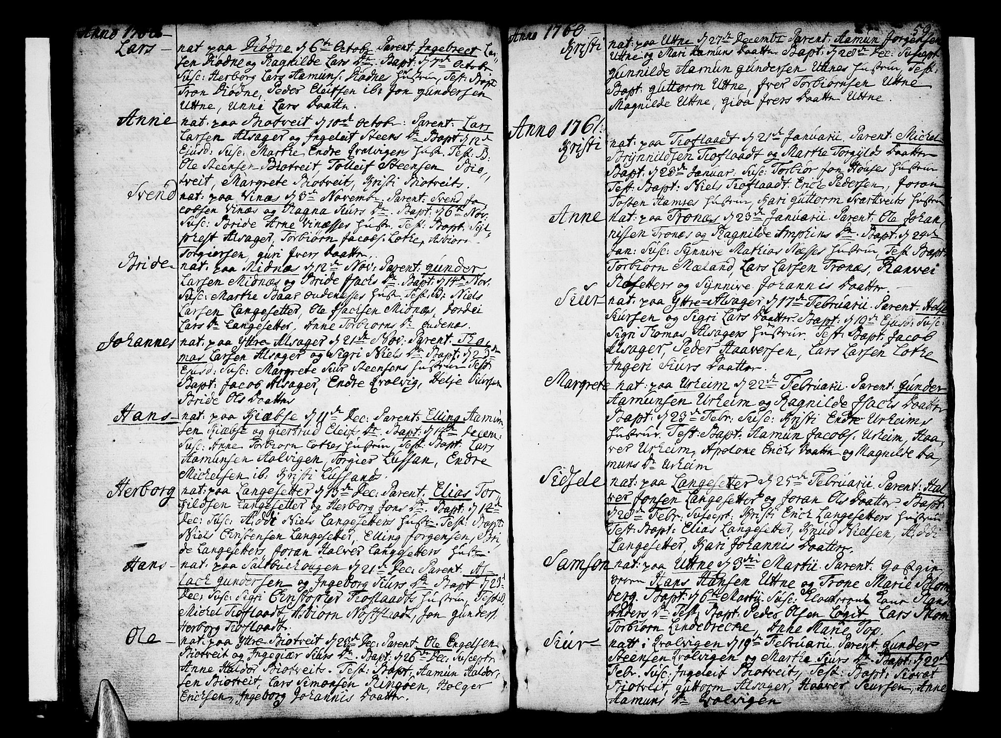 Ullensvang sokneprestembete, SAB/A-78701/H/Haa: Parish register (official) no. A 6 /2, 1758-1788, p. 59