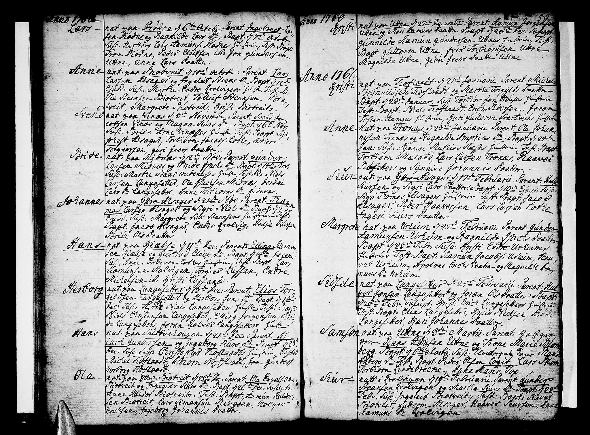 Ullensvang sokneprestembete, AV/SAB-A-78701/H/Haa: Parish register (official) no. A 6 /2, 1758-1788, p. 59