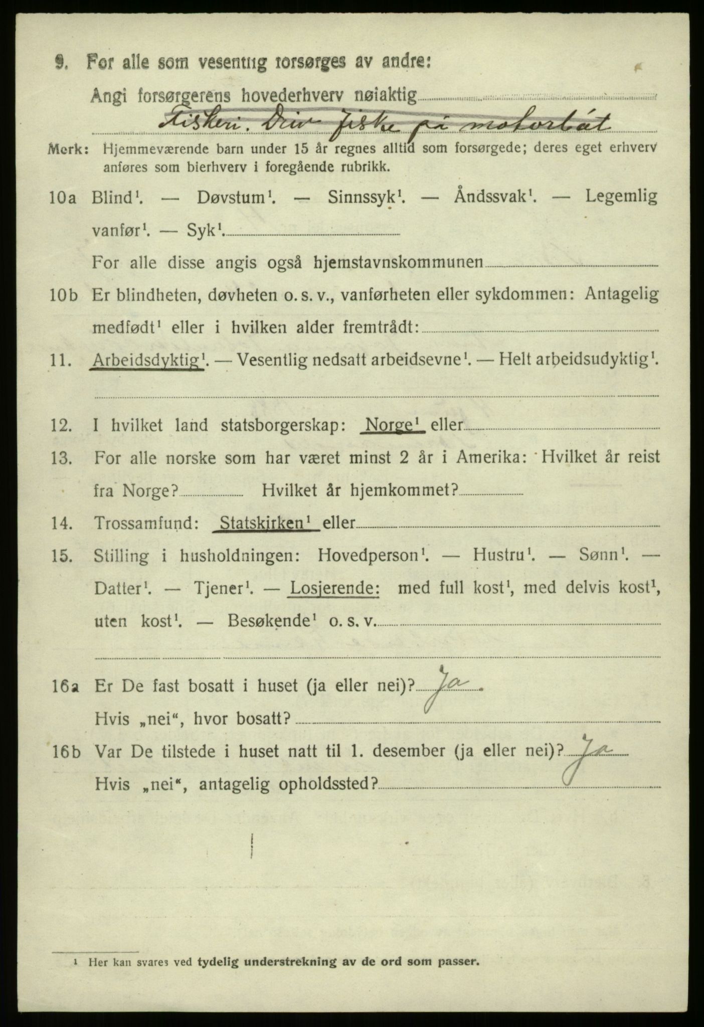 SAB, 1920 census for Bremanger, 1920, p. 4409