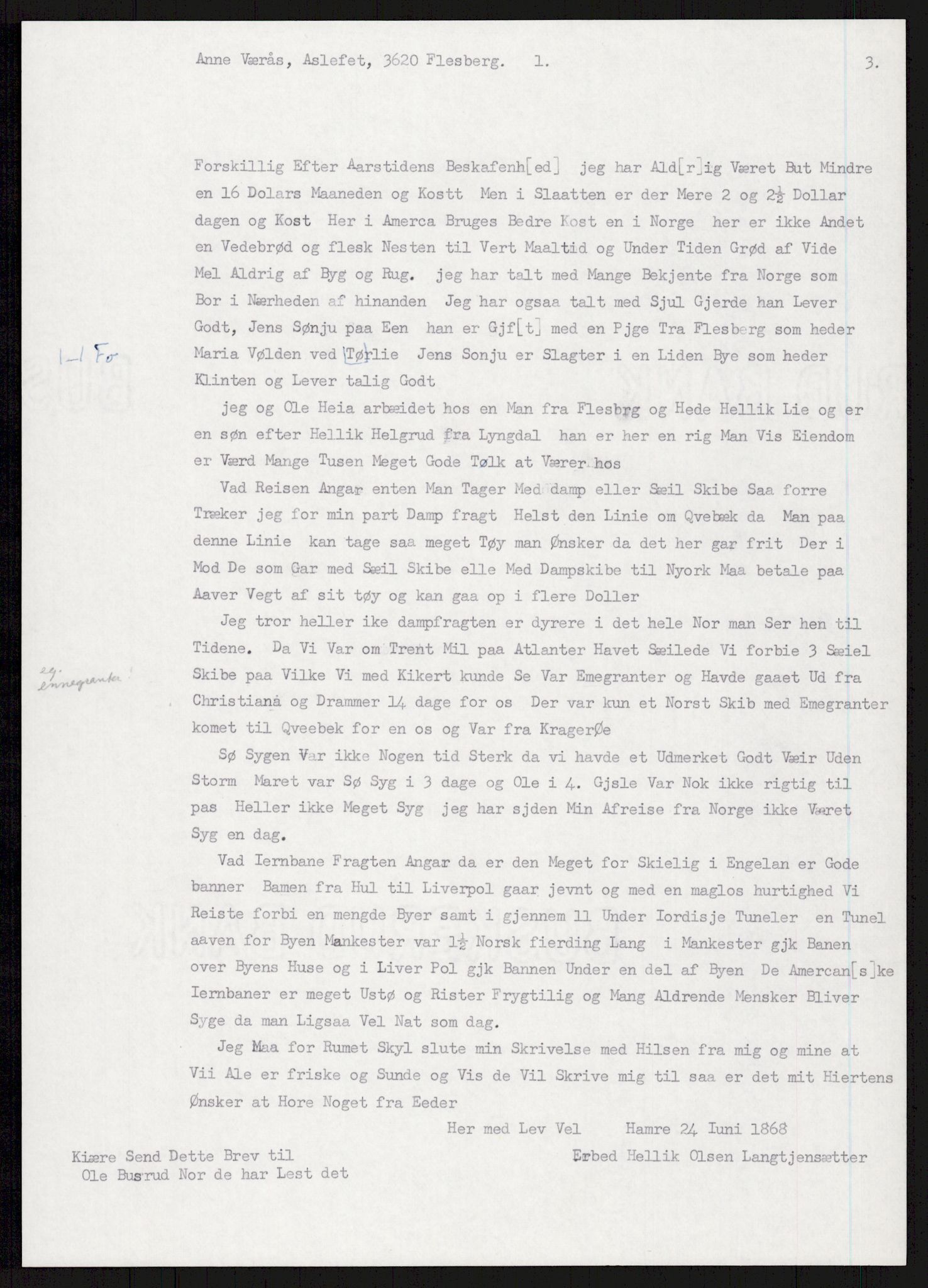 Samlinger til kildeutgivelse, Amerikabrevene, AV/RA-EA-4057/F/L0016: Innlån fra Buskerud: Andersen - Bratås, 1838-1914, p. 584