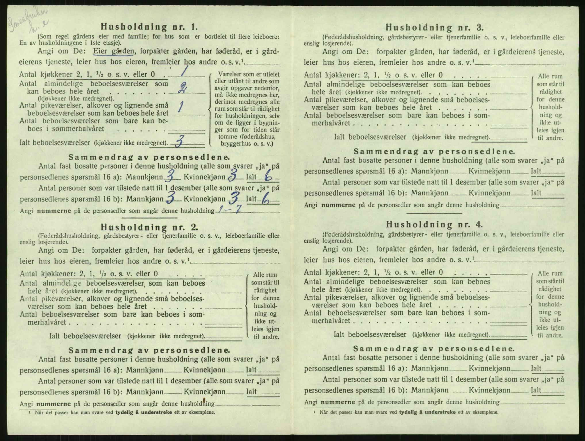 SAK, 1920 census for Birkenes, 1920, p. 84