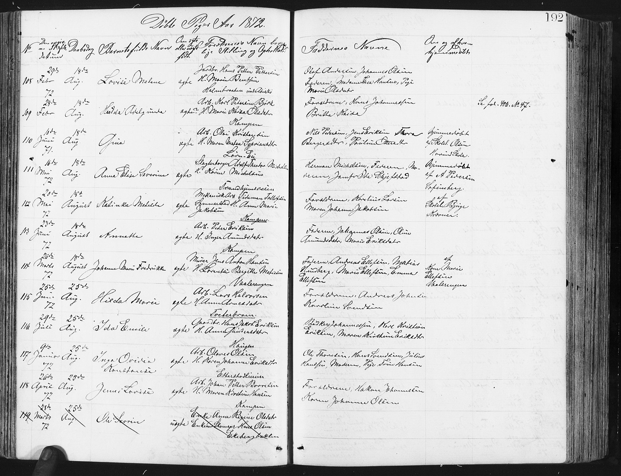 Østre Aker prestekontor Kirkebøker, AV/SAO-A-10840/G/Ga/L0003: Parish register (copy) no. I 3, 1868-1913, p. 192