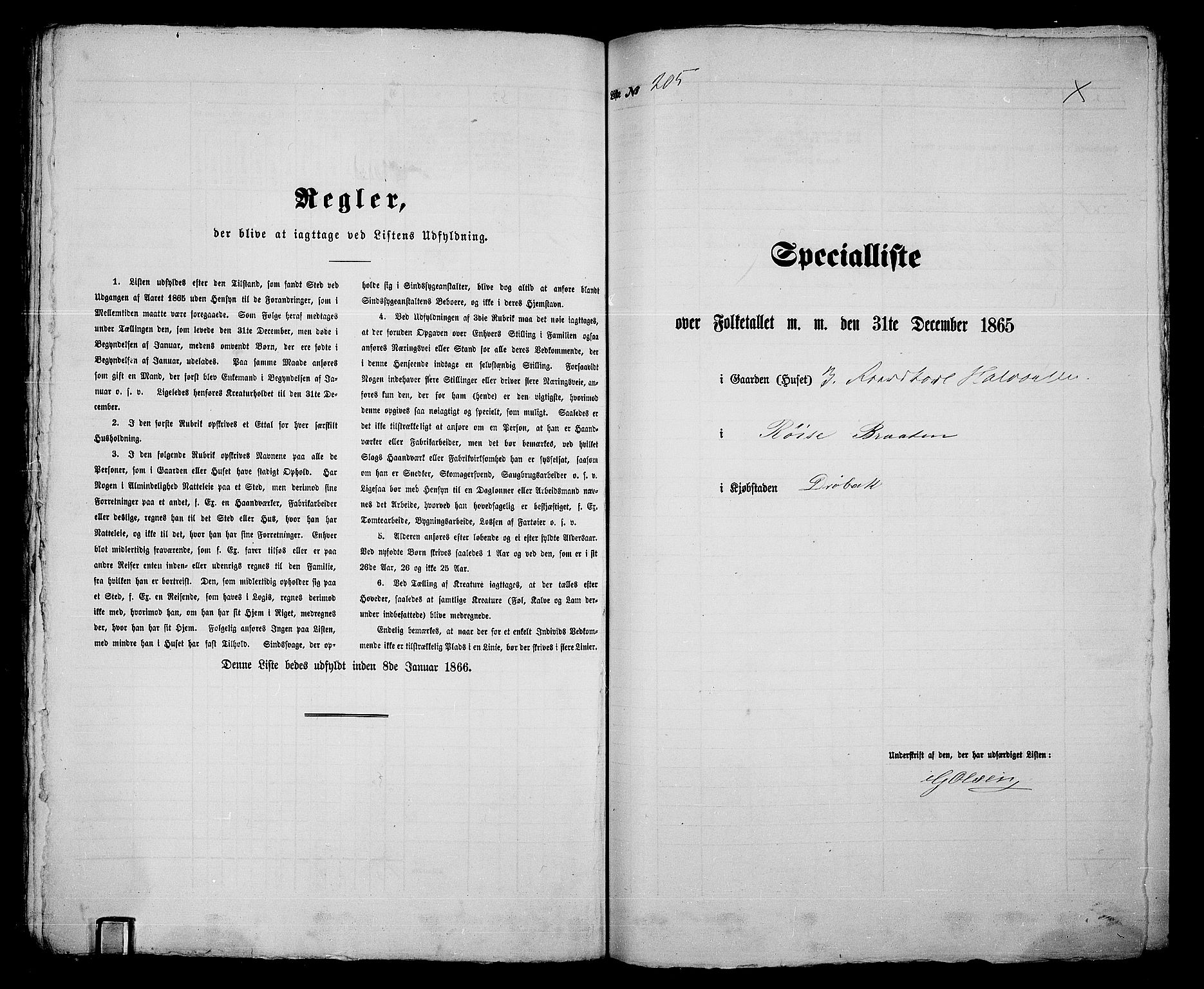 RA, 1865 census for Drøbak/Drøbak, 1865, p. 415