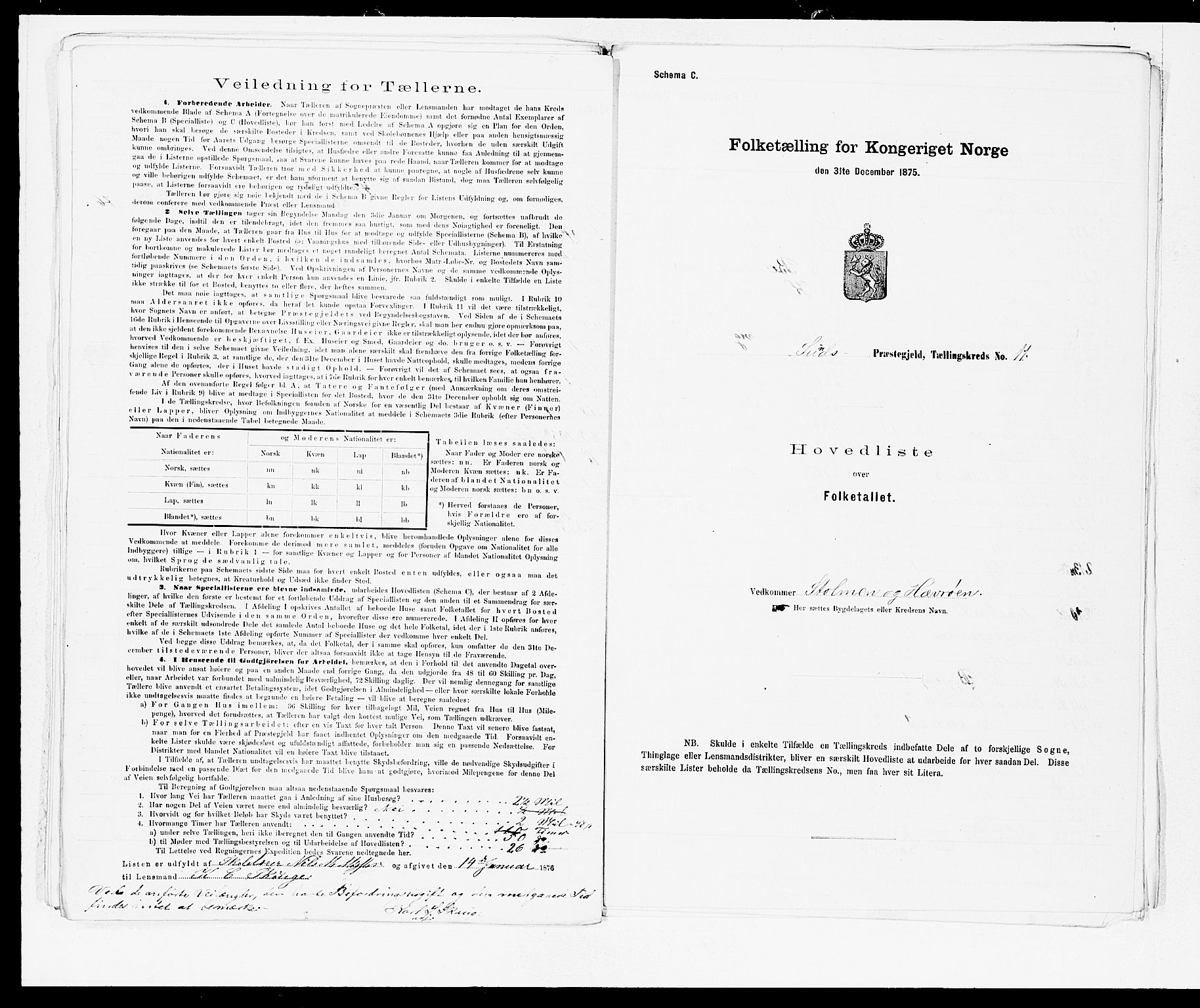 SAB, 1875 census for 1245P Sund, 1875, p. 22