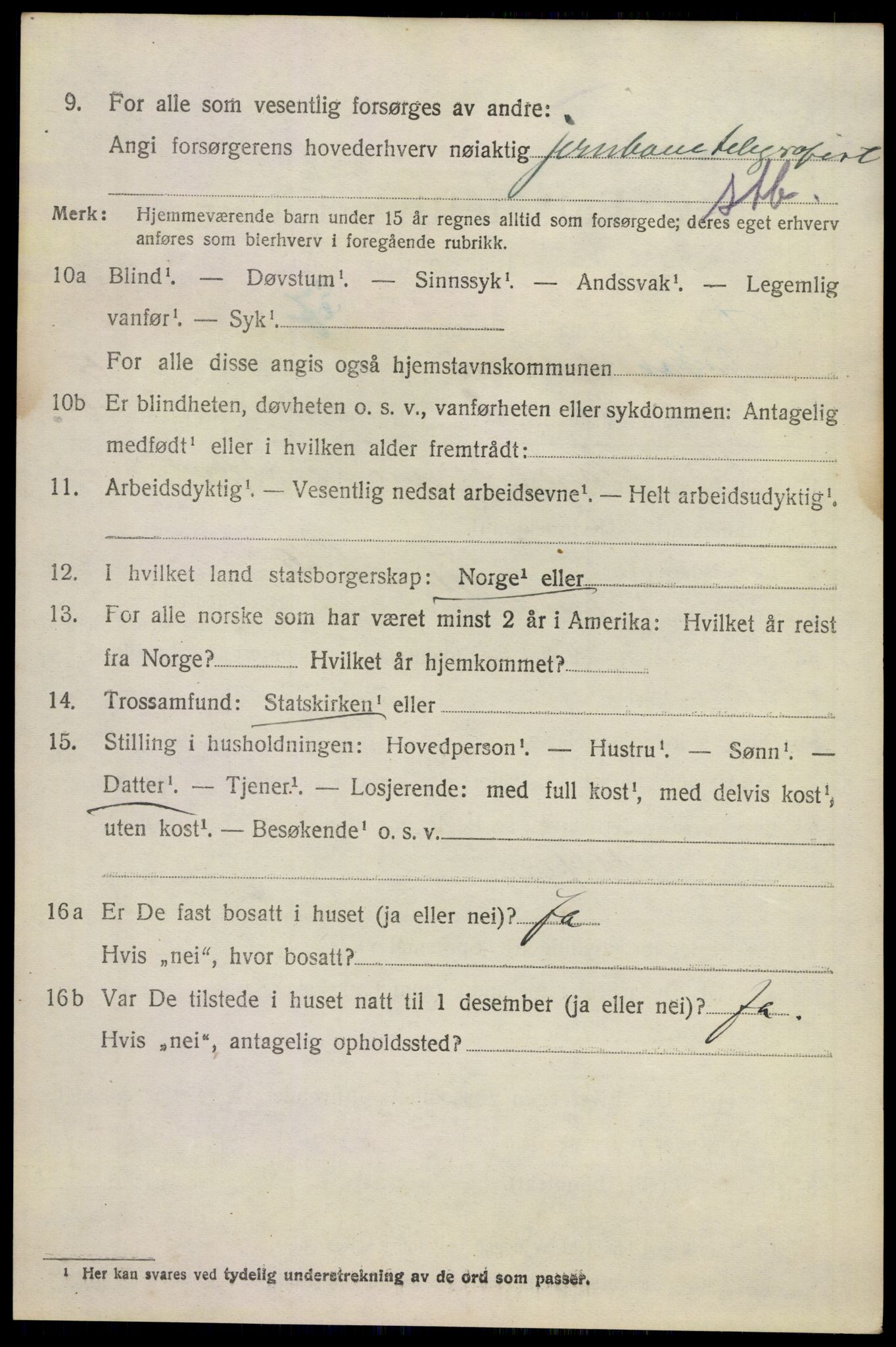 SAKO, 1920 census for Sandeherred, 1920, p. 9229