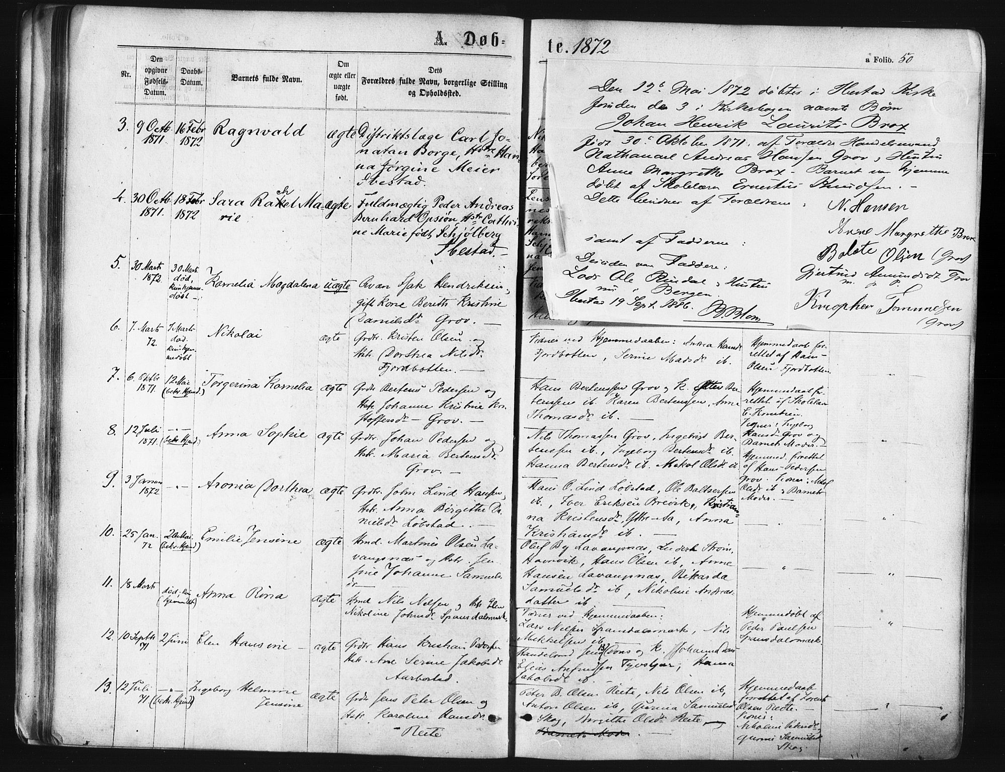 Ibestad sokneprestembete, SATØ/S-0077/H/Ha/Haa/L0010kirke: Parish register (official) no. 10, 1869-1879, p. 50