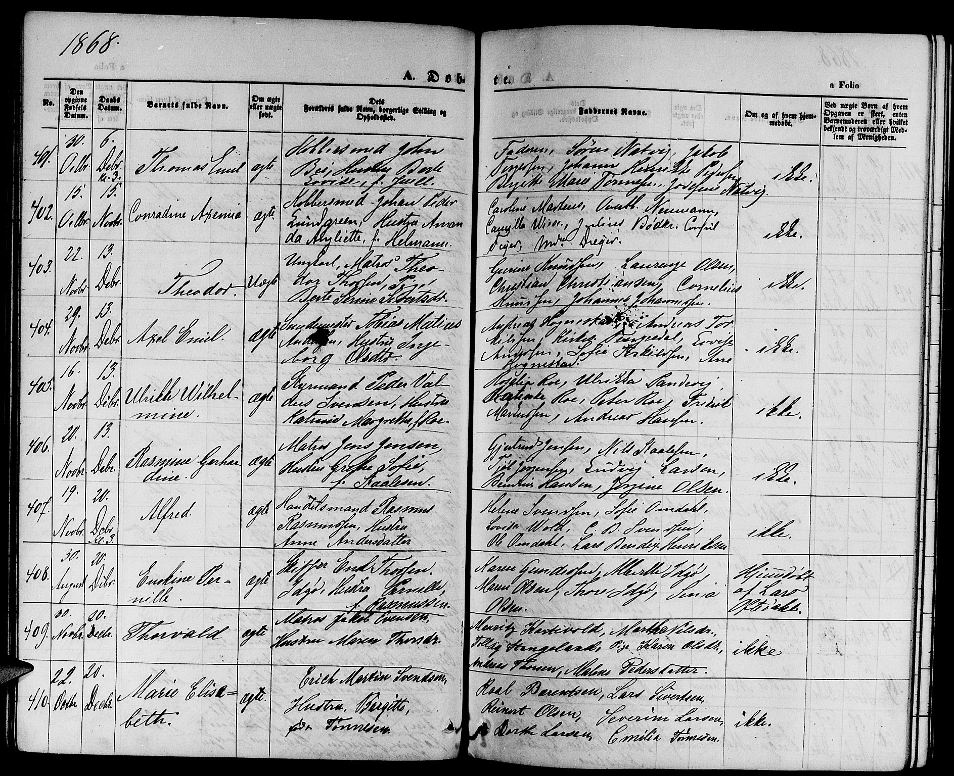 St. Petri sokneprestkontor, AV/SAST-A-101813/001/30/30BB/L0001: Parish register (copy) no. B 1, 1865-1878