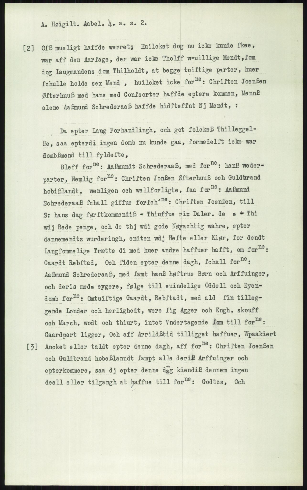 Samlinger til kildeutgivelse, Diplomavskriftsamlingen, AV/RA-EA-4053/H/Ha, p. 3281