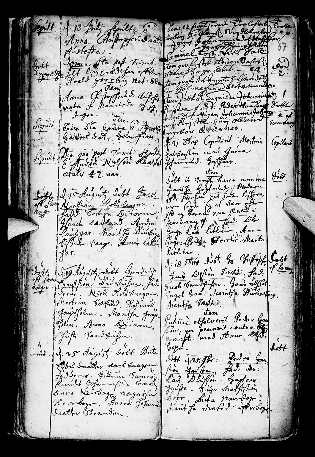 Os sokneprestembete, SAB/A-99929: Parish register (official) no. A 6, 1669-1719, p. 57