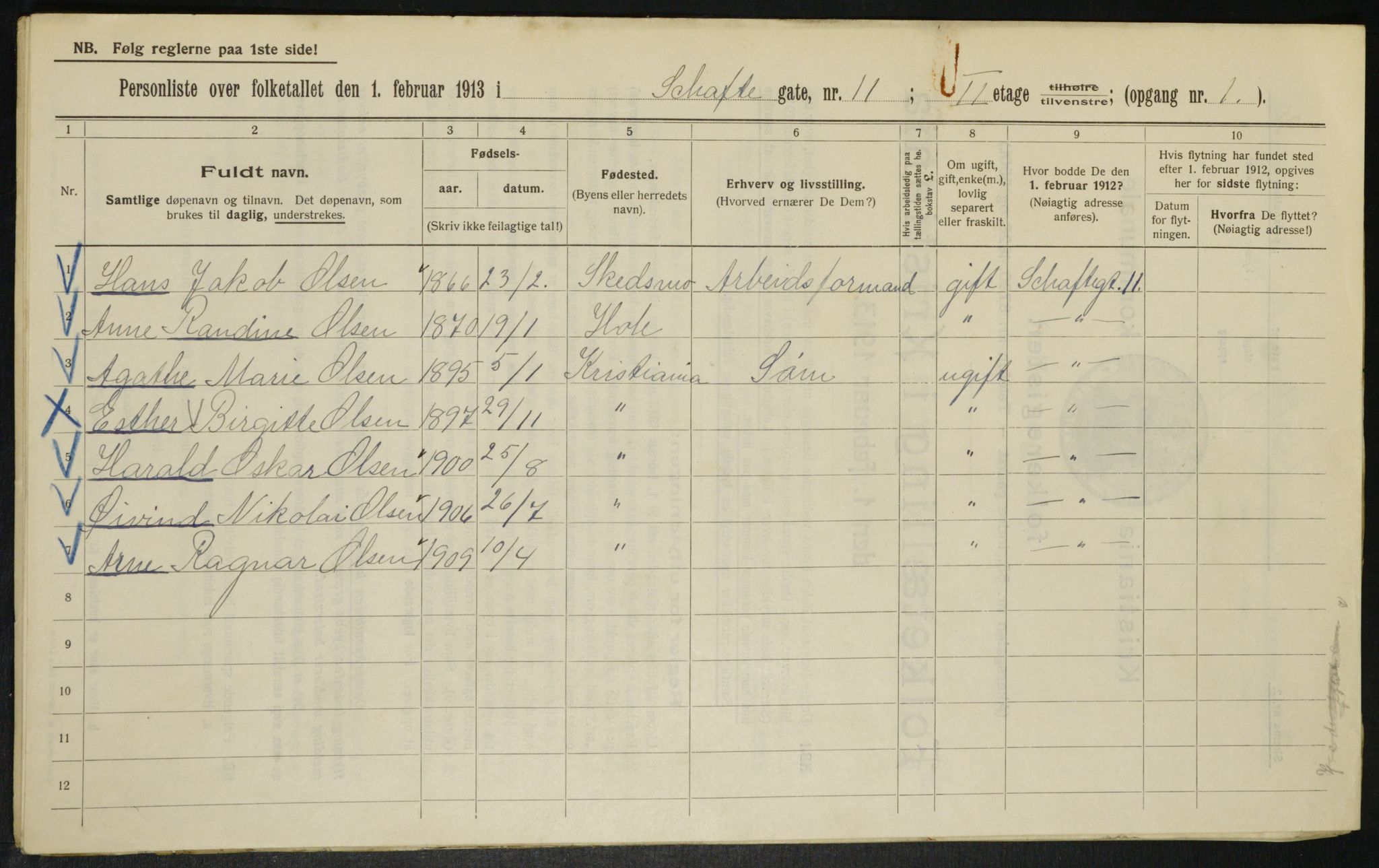 OBA, Municipal Census 1913 for Kristiania, 1913, p. 89379