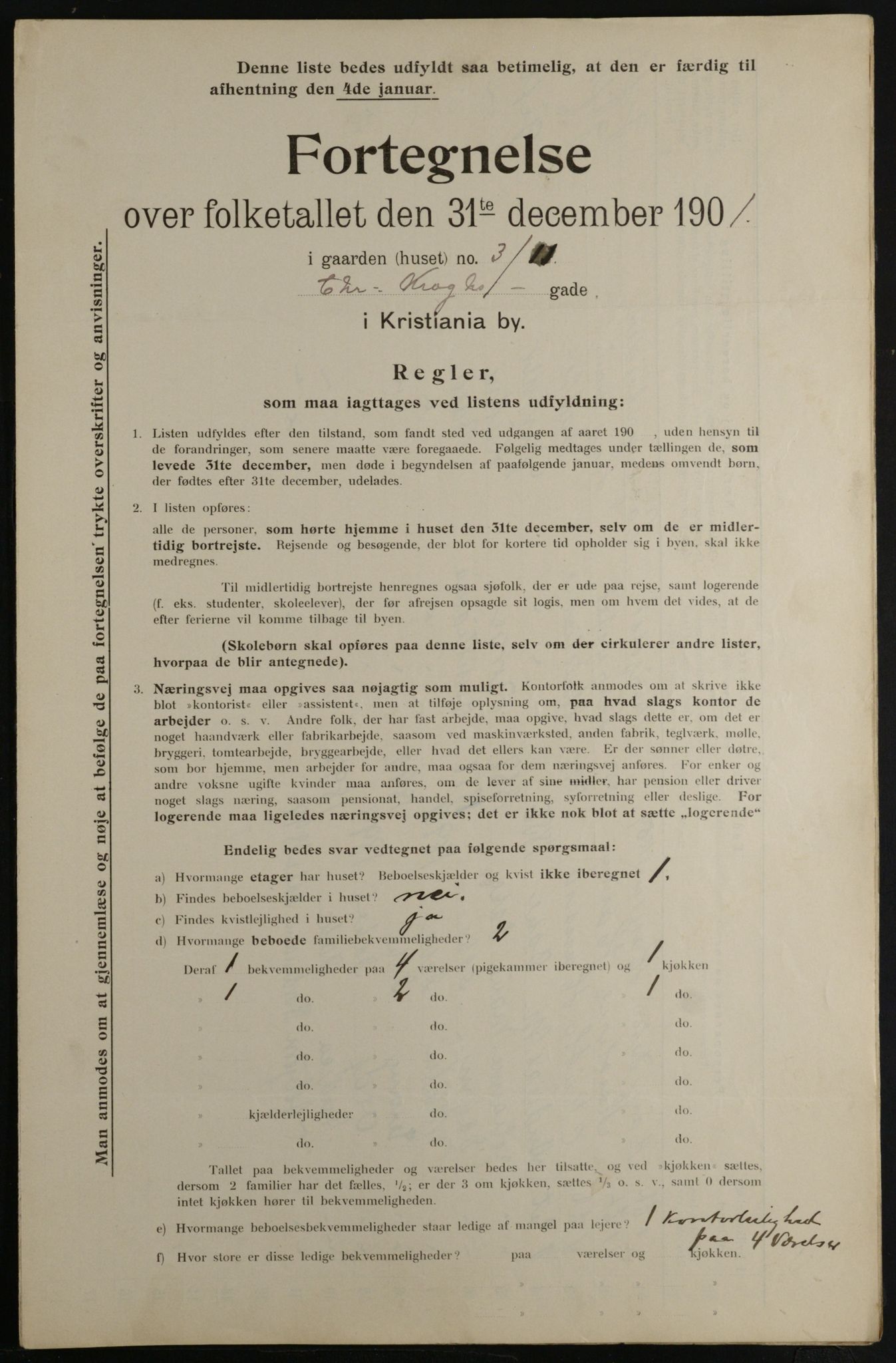 OBA, Municipal Census 1901 for Kristiania, 1901, p. 1929