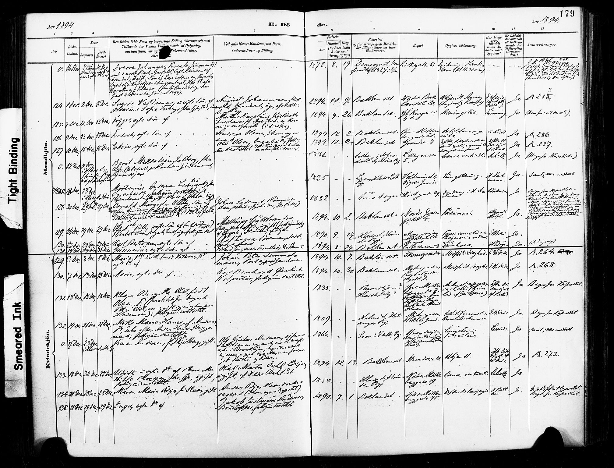Ministerialprotokoller, klokkerbøker og fødselsregistre - Sør-Trøndelag, SAT/A-1456/604/L0198: Parish register (official) no. 604A19, 1893-1900, p. 179