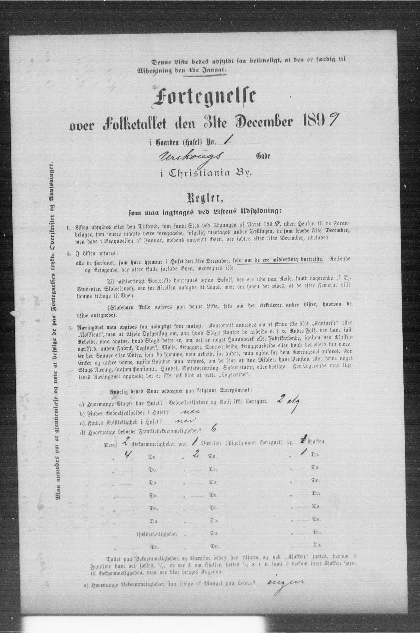 OBA, Municipal Census 1899 for Kristiania, 1899, p. 15592