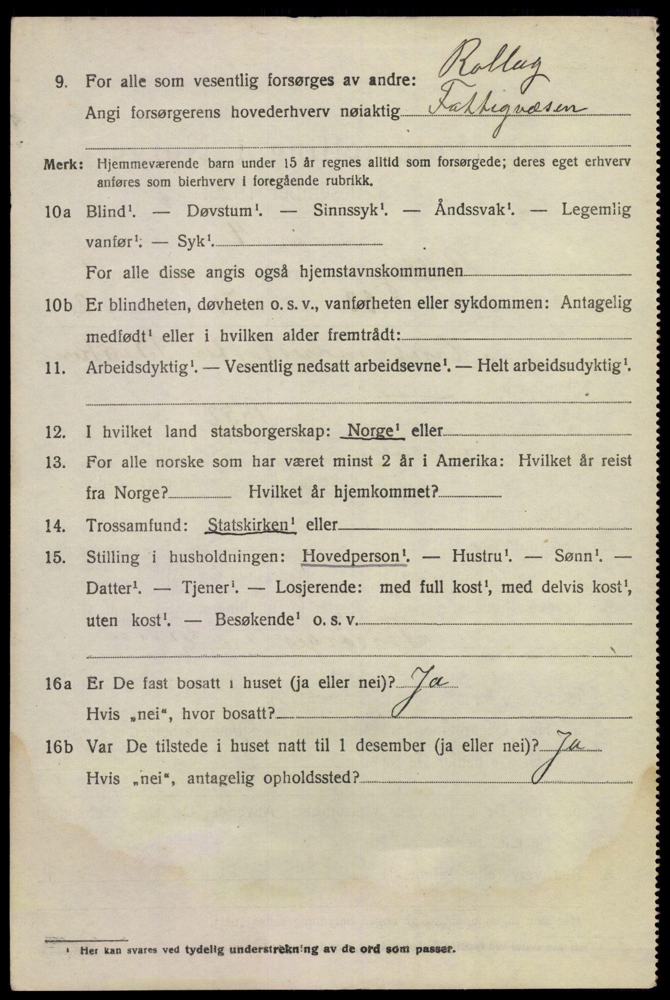 SAKO, 1920 census for Rollag, 1920, p. 953