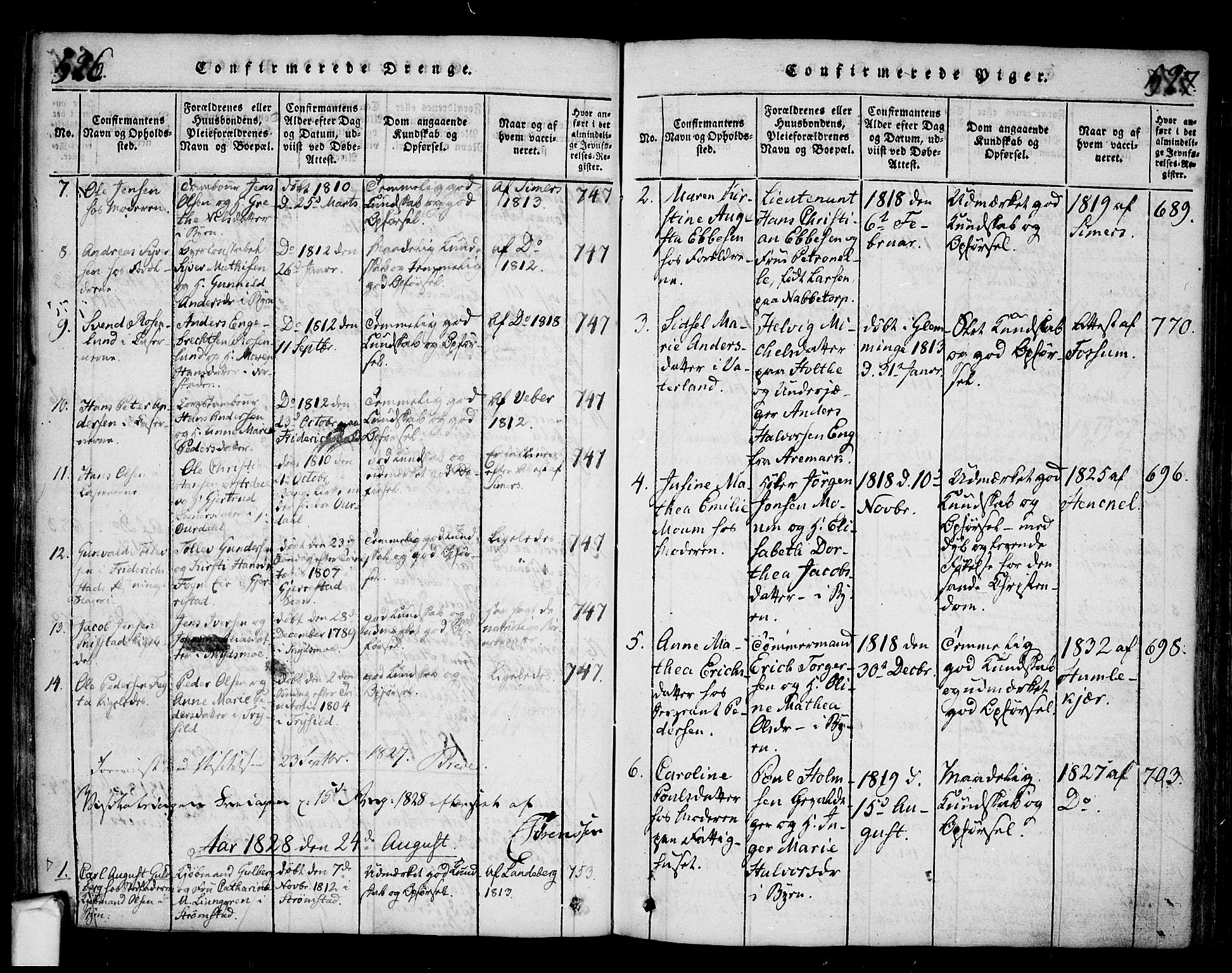 Fredrikstad prestekontor Kirkebøker, SAO/A-11082/F/Fa/L0004: Parish register (official) no. 4, 1816-1834, p. 526-527