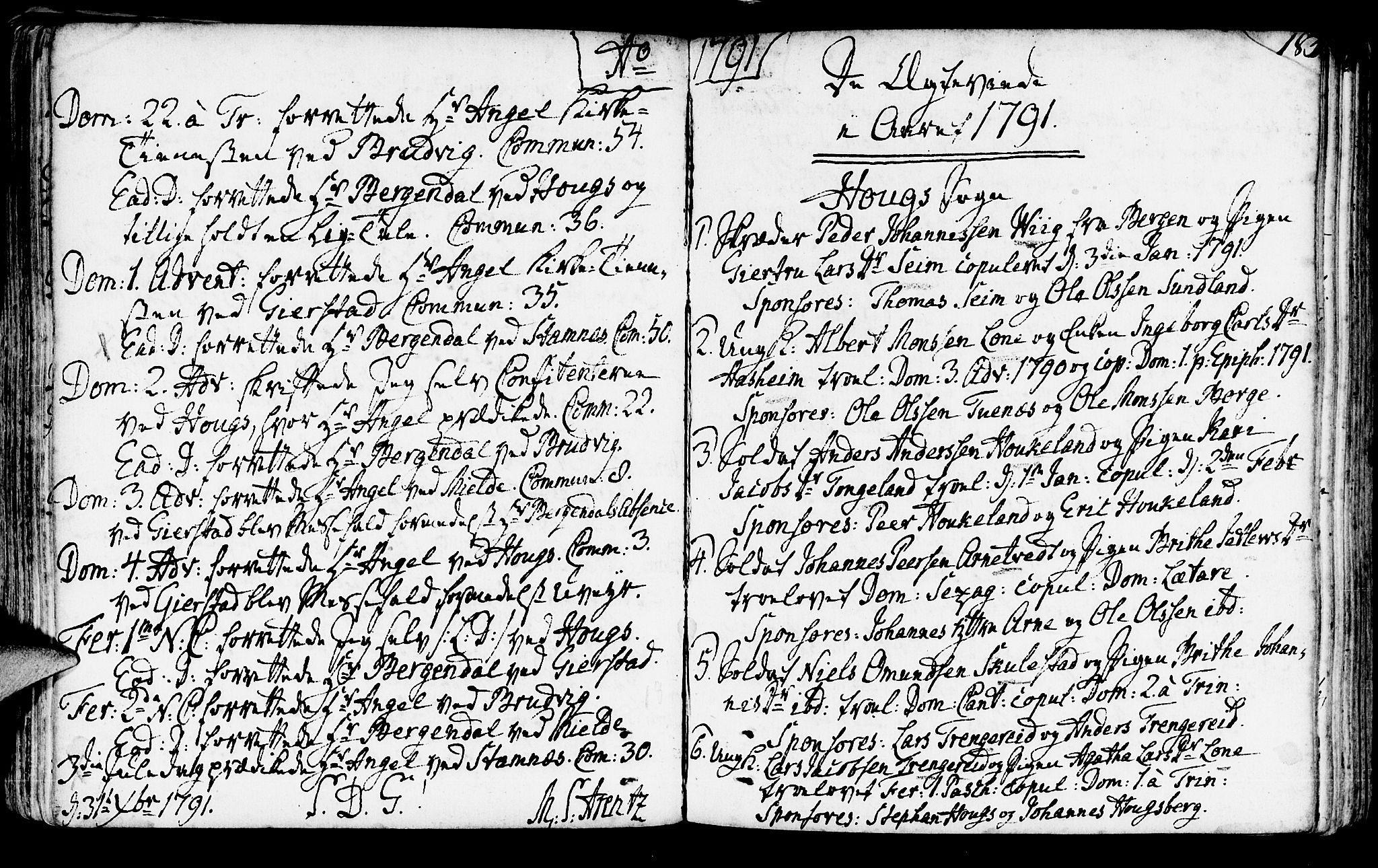 Haus sokneprestembete, AV/SAB-A-75601/H/Haa: Parish register (official) no. A 10, 1782-1796, p. 183