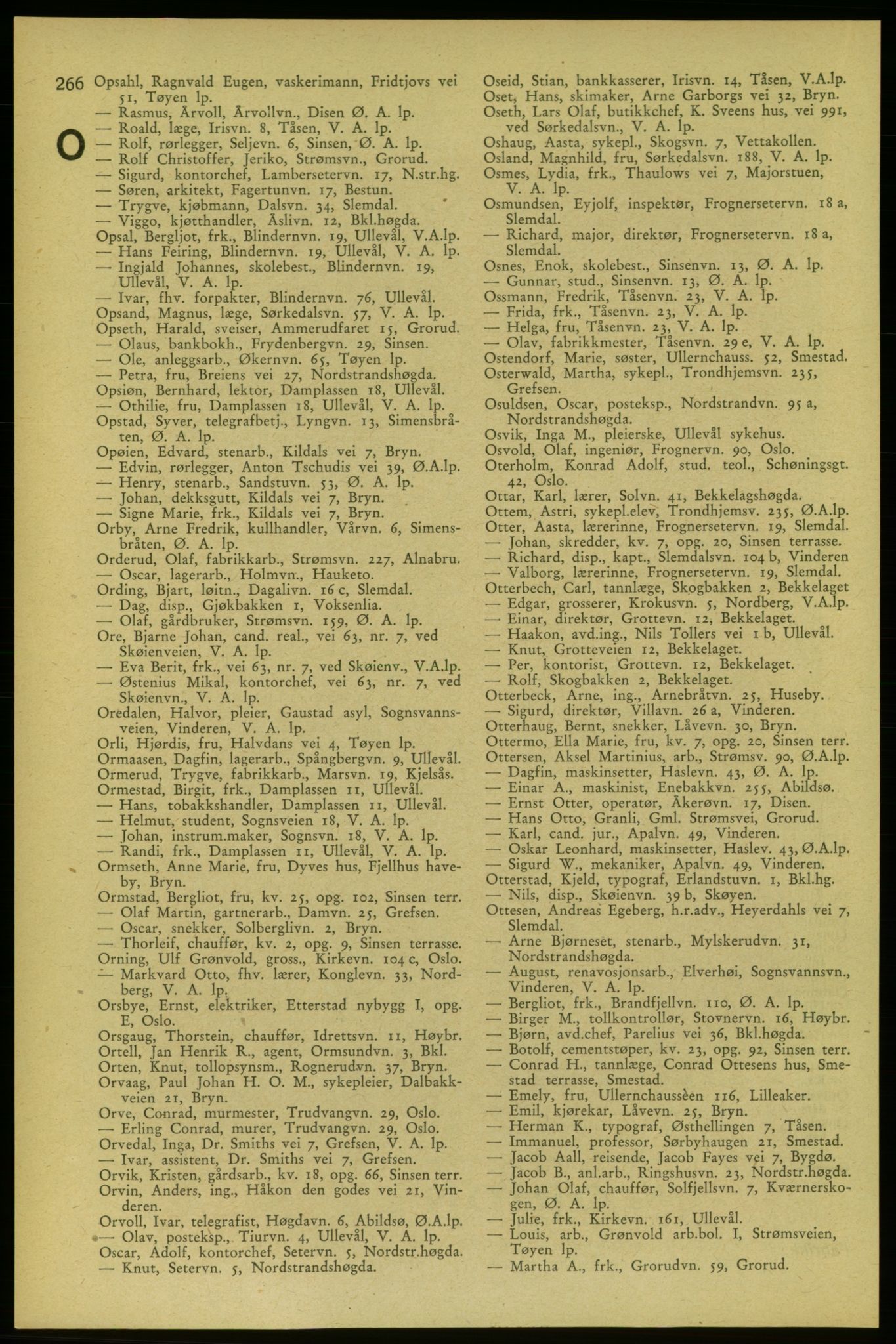 Aker adressebok/adressekalender, PUBL/001/A/006: Aker adressebok, 1937-1938, p. 266