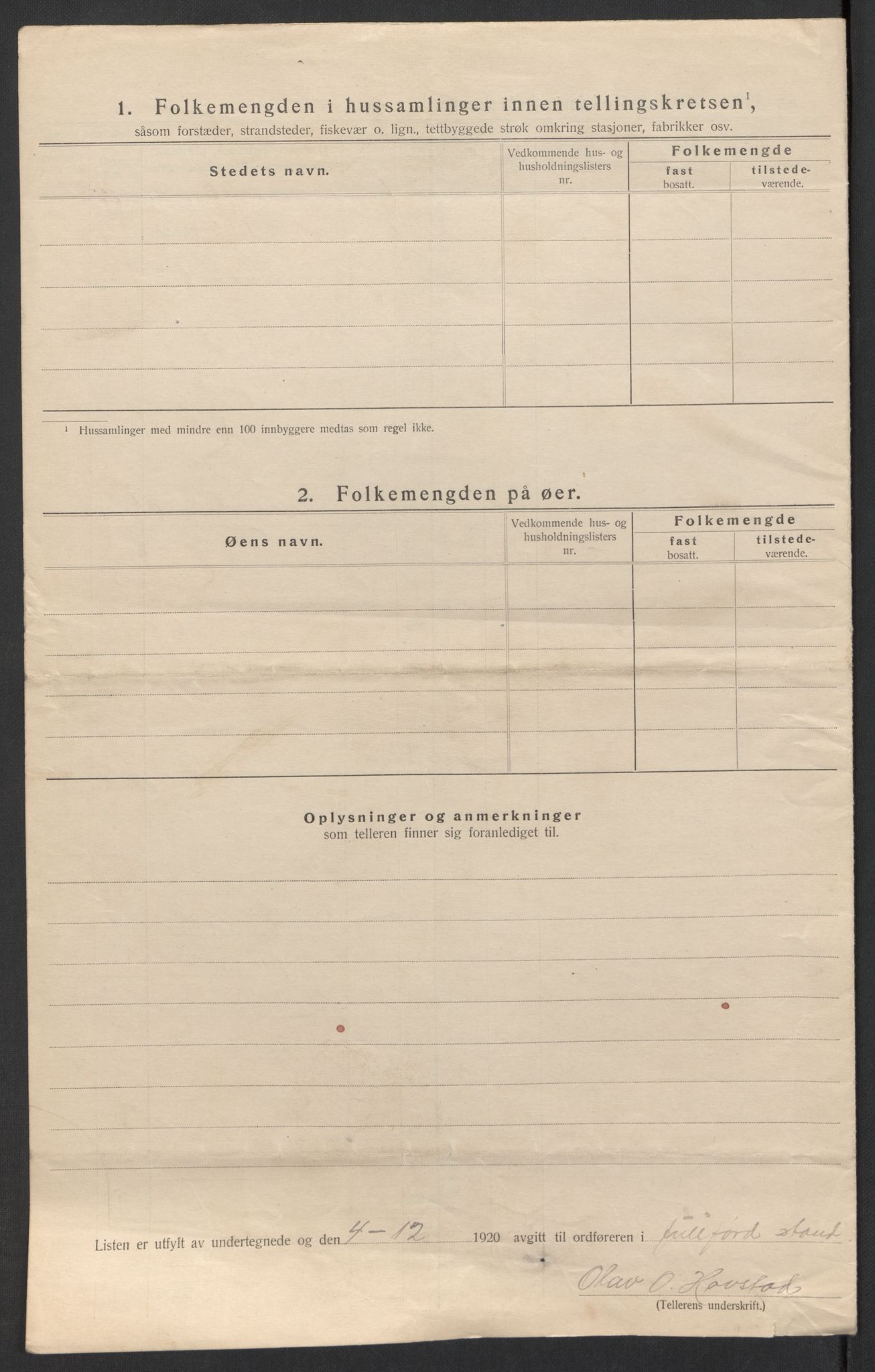 SAK, 1920 census for Hylestad, 1920, p. 23