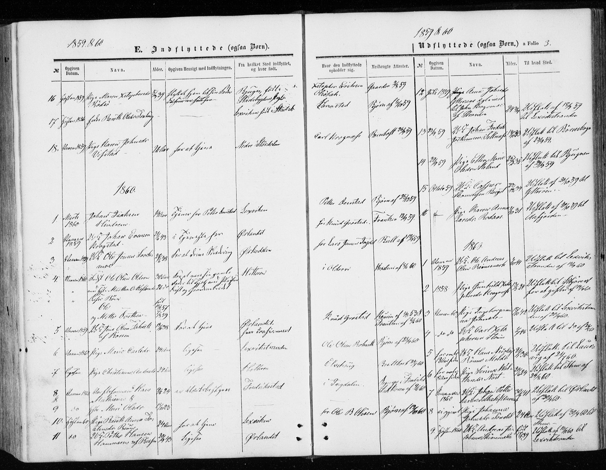 Ministerialprotokoller, klokkerbøker og fødselsregistre - Sør-Trøndelag, SAT/A-1456/646/L0612: Parish register (official) no. 646A10, 1858-1869, p. 3