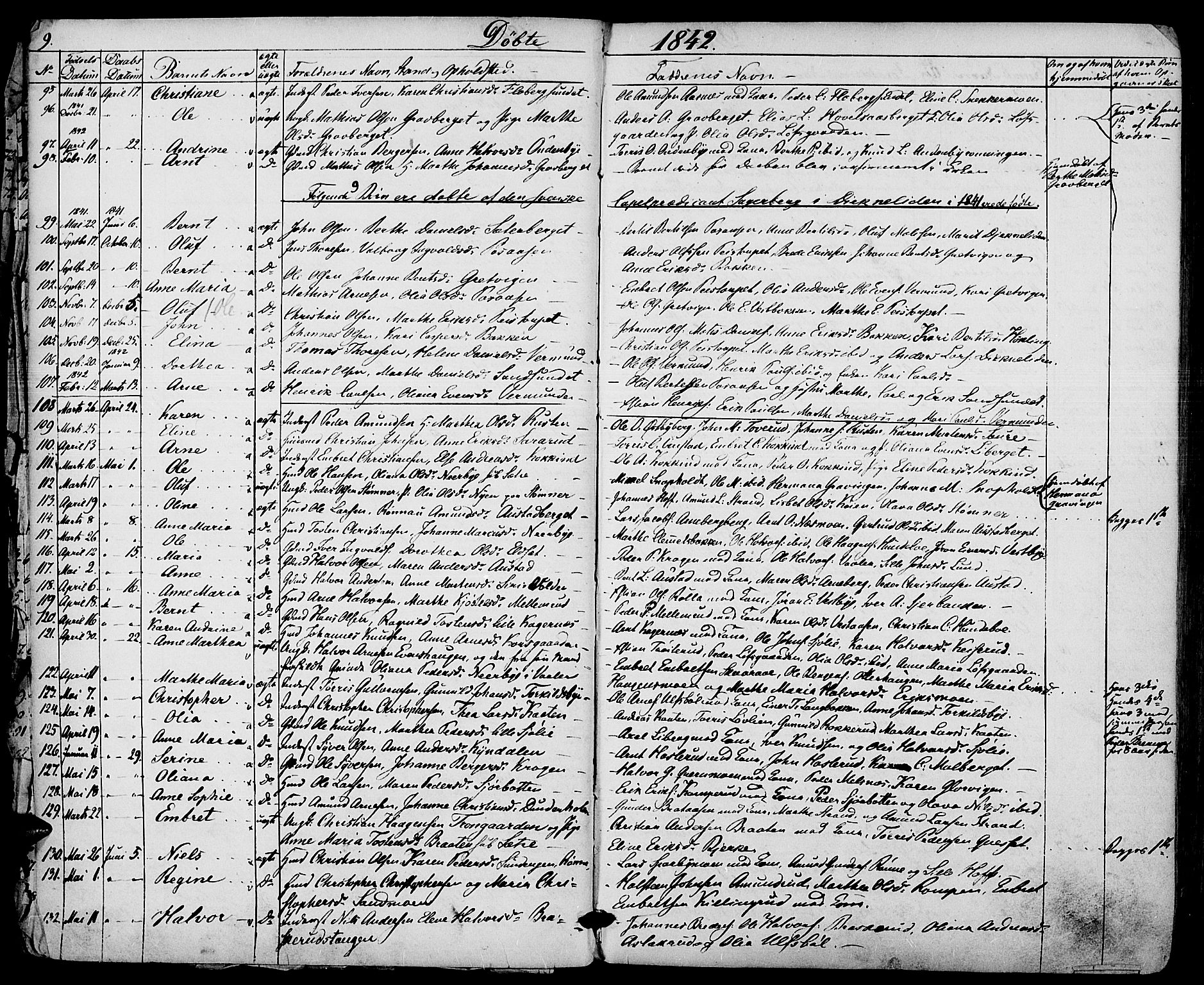 Hof prestekontor, AV/SAH-PREST-038/H/Ha/Haa/L0007: Parish register (official) no. 7, 1841-1848, p. 9