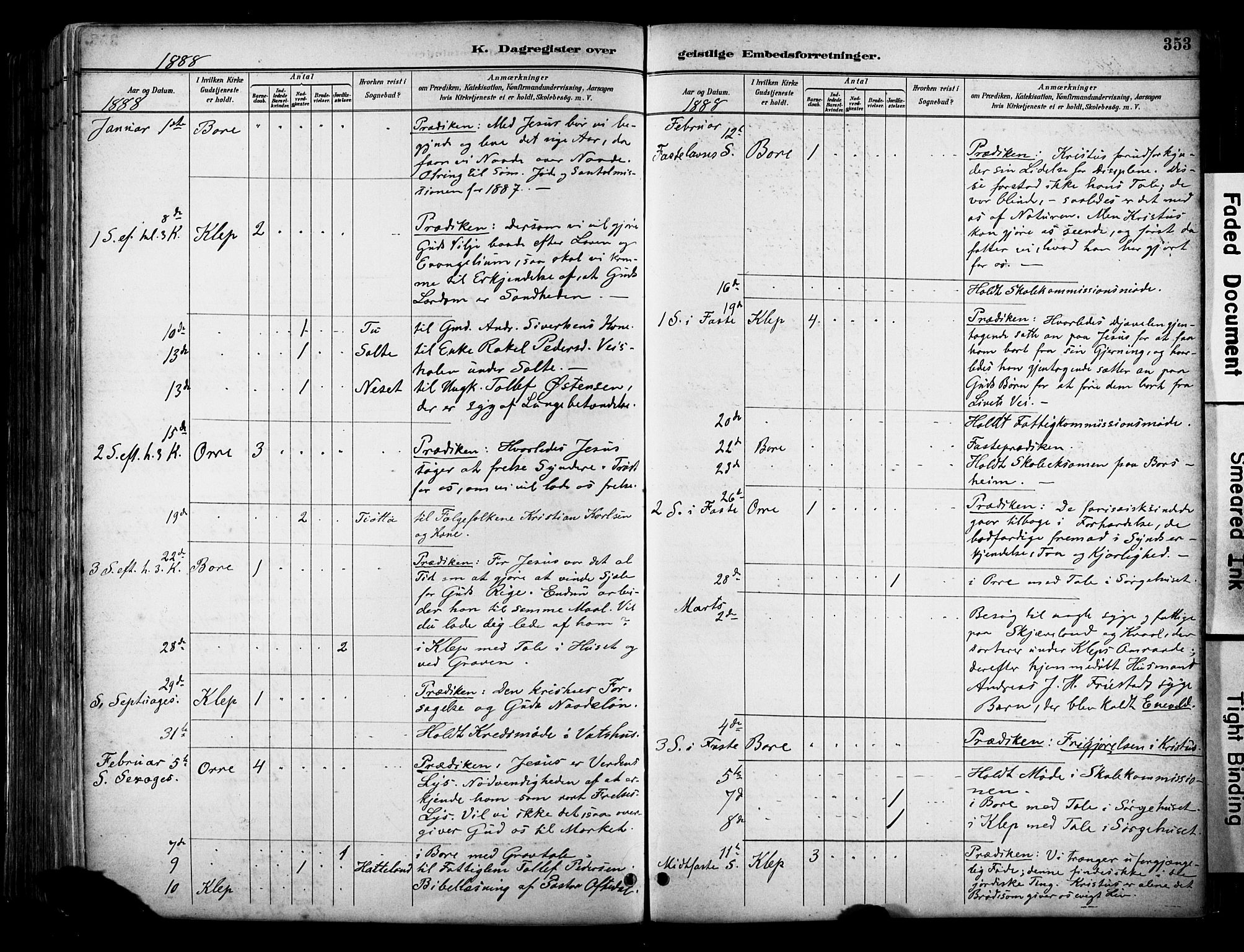 Klepp sokneprestkontor, AV/SAST-A-101803/001/3/30BA/L0009: Parish register (official) no. A 7, 1886-1915, p. 353