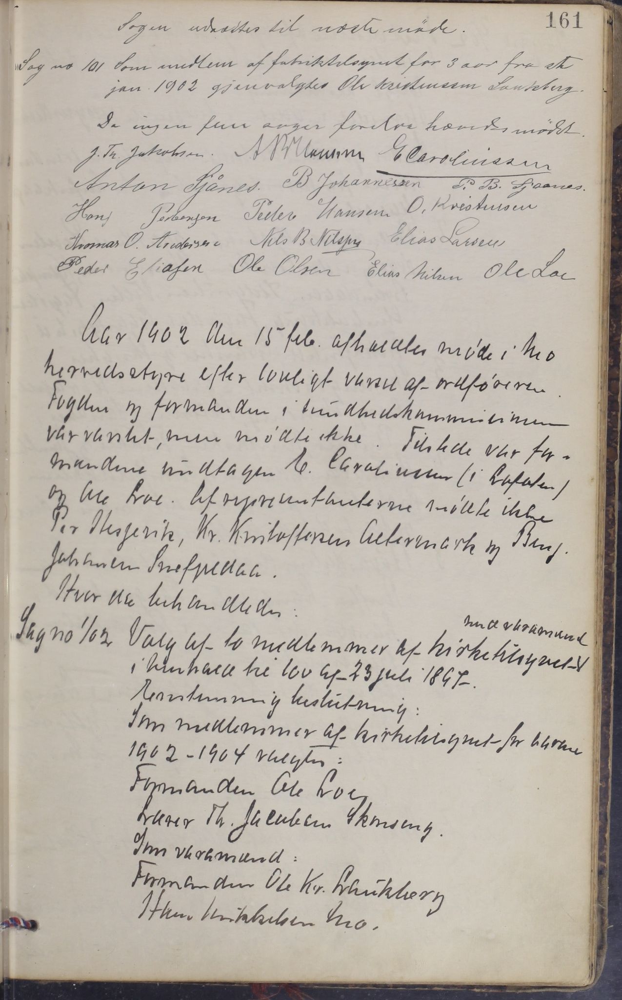 Mo kommune. Formannskapet, AIN/K-18031.150/A/Aa/L0003: Møtebok, 1891-1902, p. 161