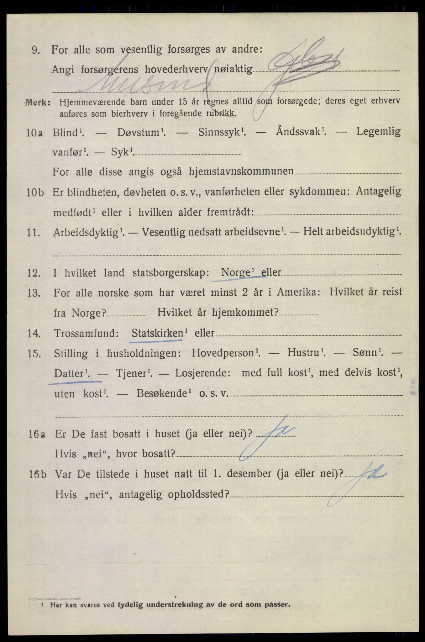 SAKO, 1920 census for Tinn, 1920, p. 4519