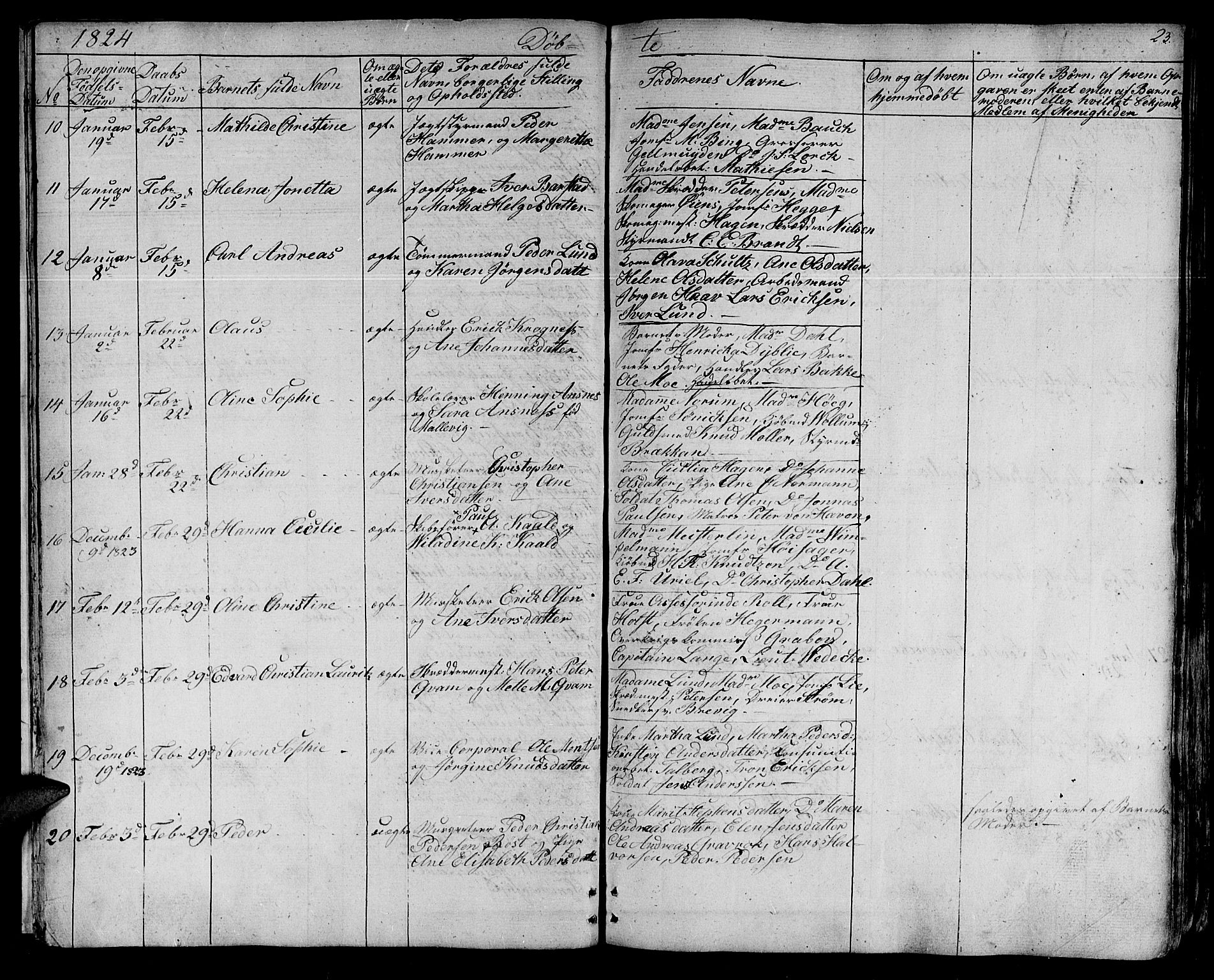 Ministerialprotokoller, klokkerbøker og fødselsregistre - Sør-Trøndelag, SAT/A-1456/602/L0108: Parish register (official) no. 602A06, 1821-1839, p. 23