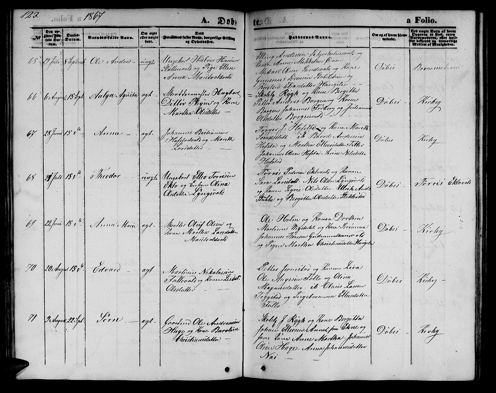 Ministerialprotokoller, klokkerbøker og fødselsregistre - Nord-Trøndelag, AV/SAT-A-1458/723/L0254: Parish register (copy) no. 723C02, 1858-1868, p. 123