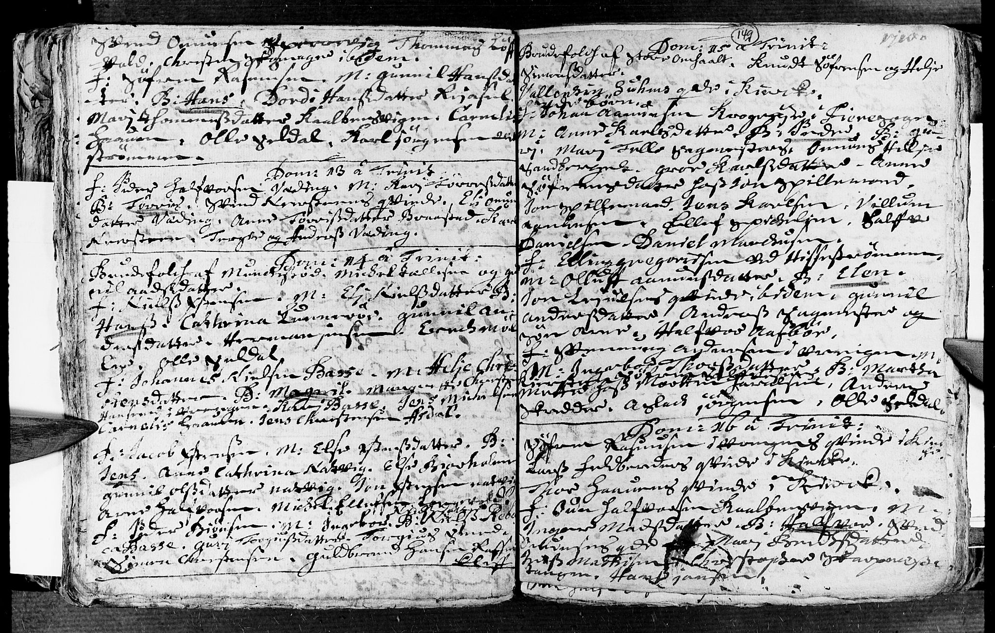Øyestad sokneprestkontor, SAK/1111-0049/F/Fa/L0002: Parish register (official) no. A 2, 1692-1722, p. 149