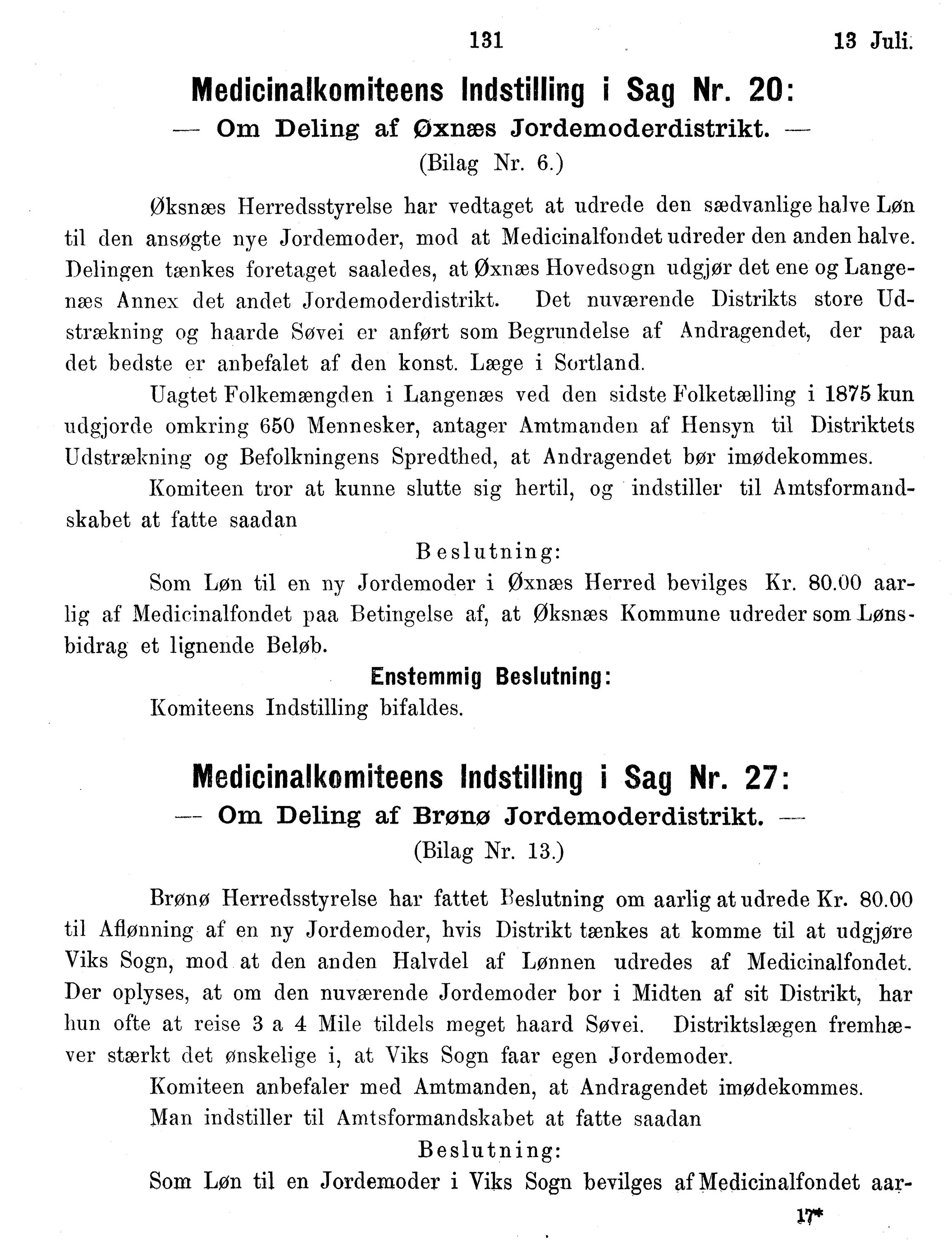 Nordland Fylkeskommune. Fylkestinget, AIN/NFK-17/176/A/Ac/L0014: Fylkestingsforhandlinger 1881-1885, 1881-1885