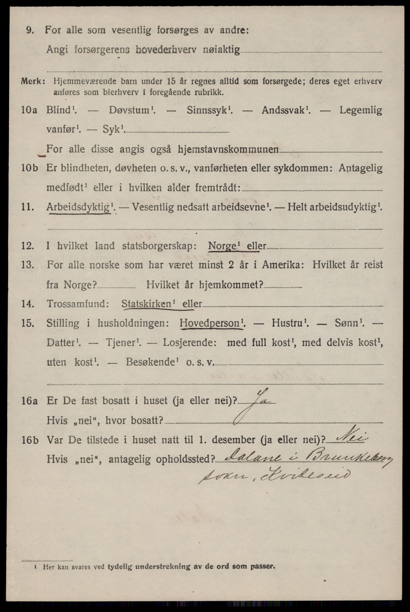 SAKO, 1920 census for Kviteseid, 1920, p. 7732