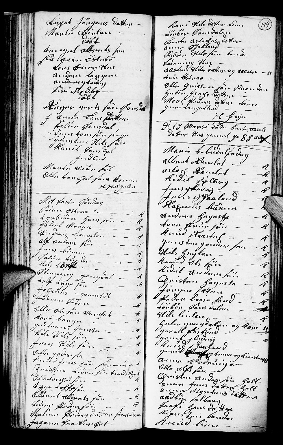 Holt sokneprestkontor, AV/SAK-1111-0021/F/Fb/L0004: Parish register (copy) no. B 4, 1730-1746, p. 149