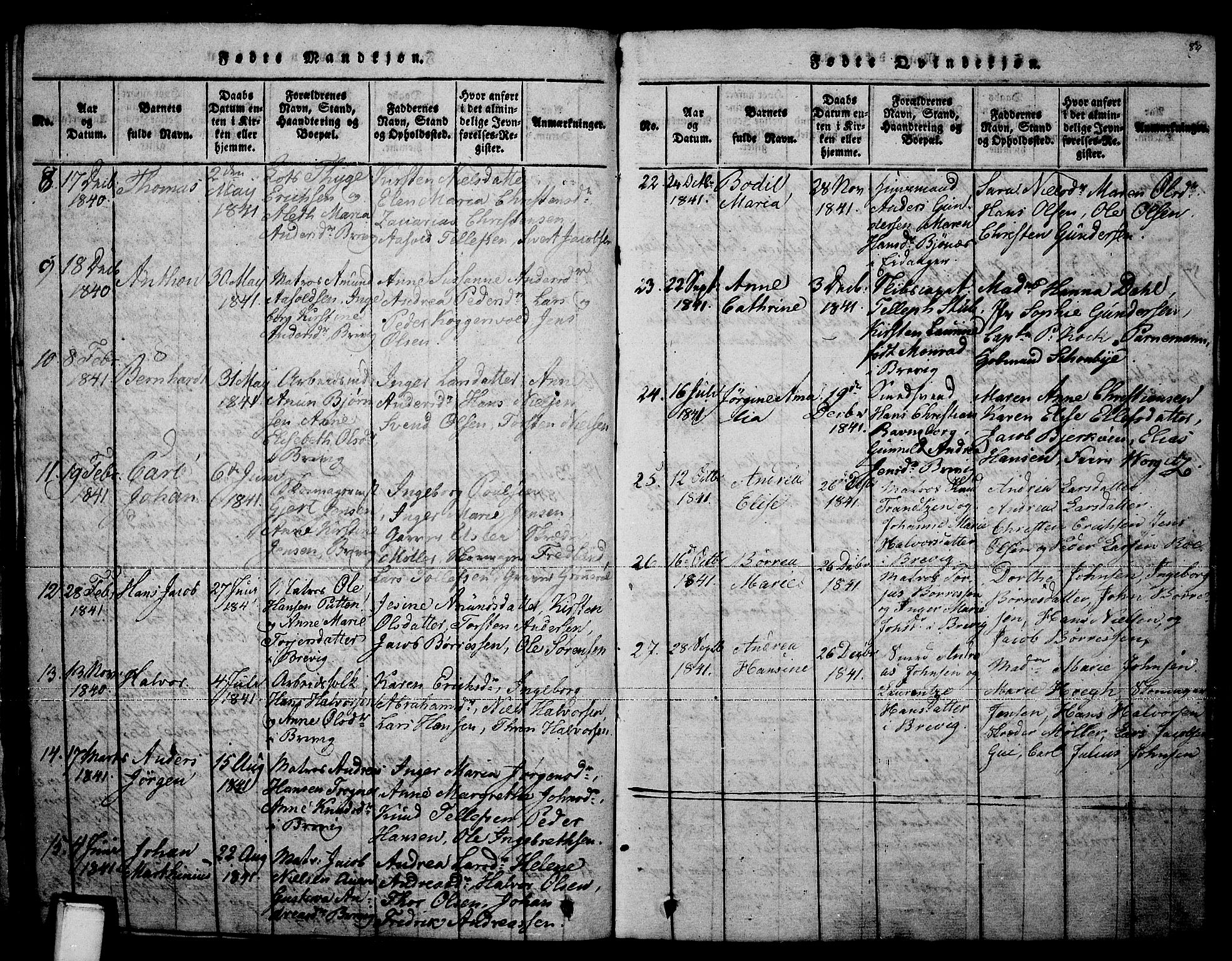 Brevik kirkebøker, SAKO/A-255/F/Fa/L0004: Parish register (official) no. 4, 1814-1846, p. 89