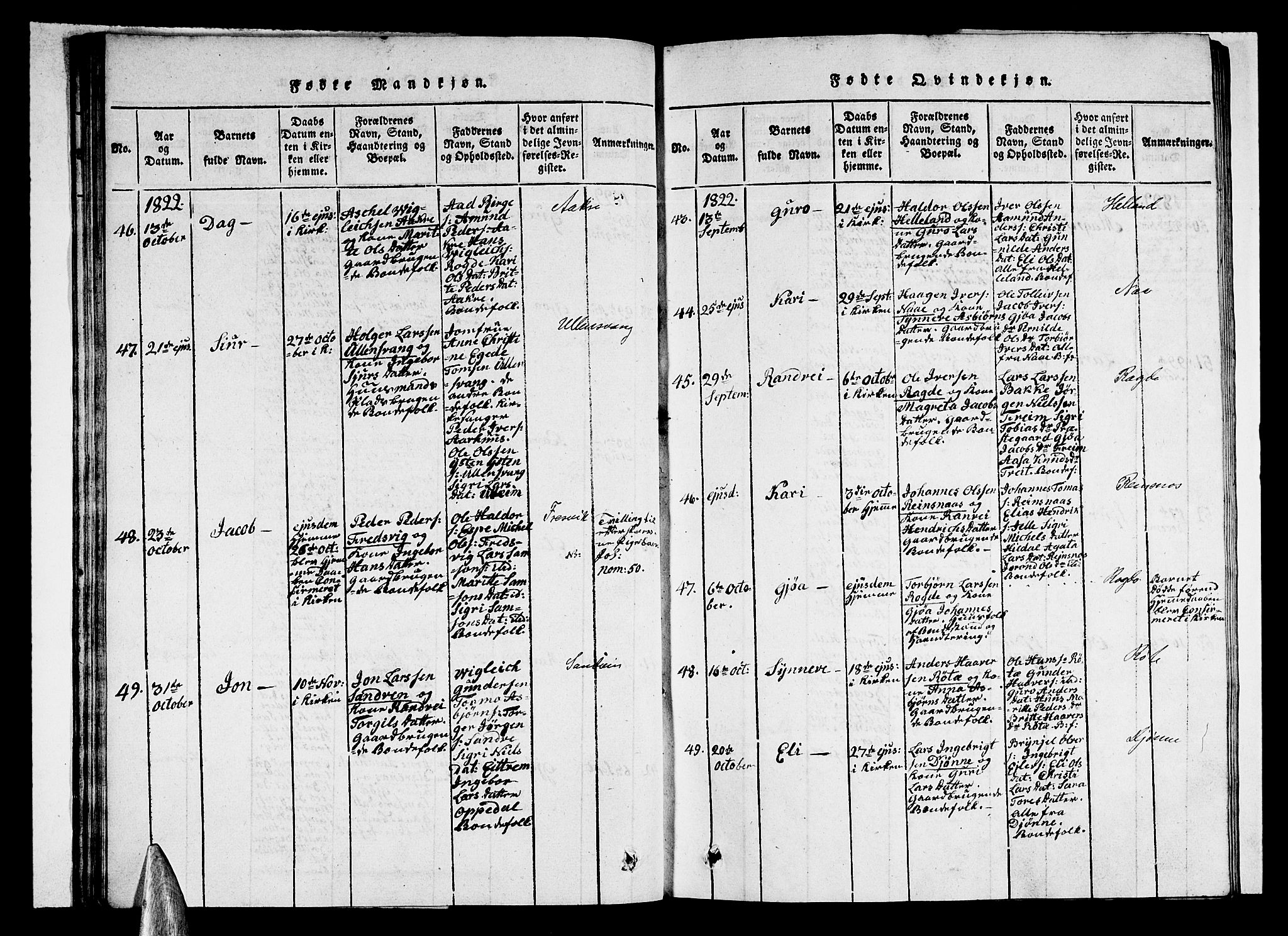 Ullensvang sokneprestembete, AV/SAB-A-78701/H/Haa: Parish register (official) no. A 9, 1819-1826