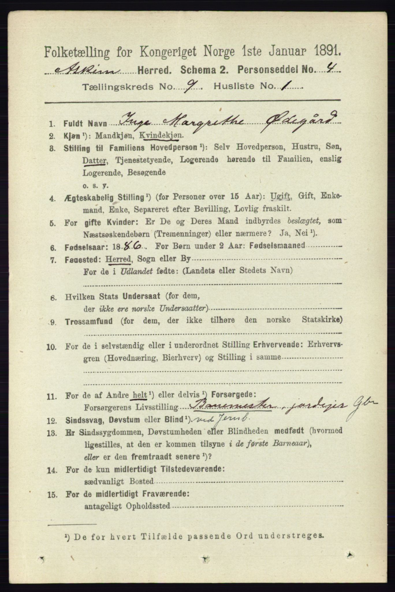 RA, 1891 census for 0124 Askim, 1891, p. 1467