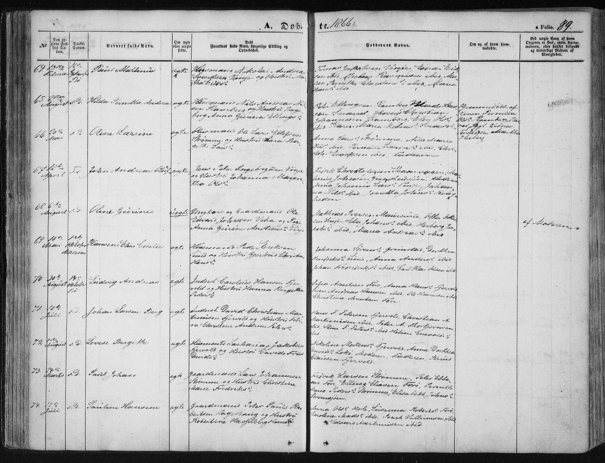 Ministerialprotokoller, klokkerbøker og fødselsregistre - Nordland, AV/SAT-A-1459/891/L1300: Parish register (official) no. 891A05, 1856-1870, p. 89