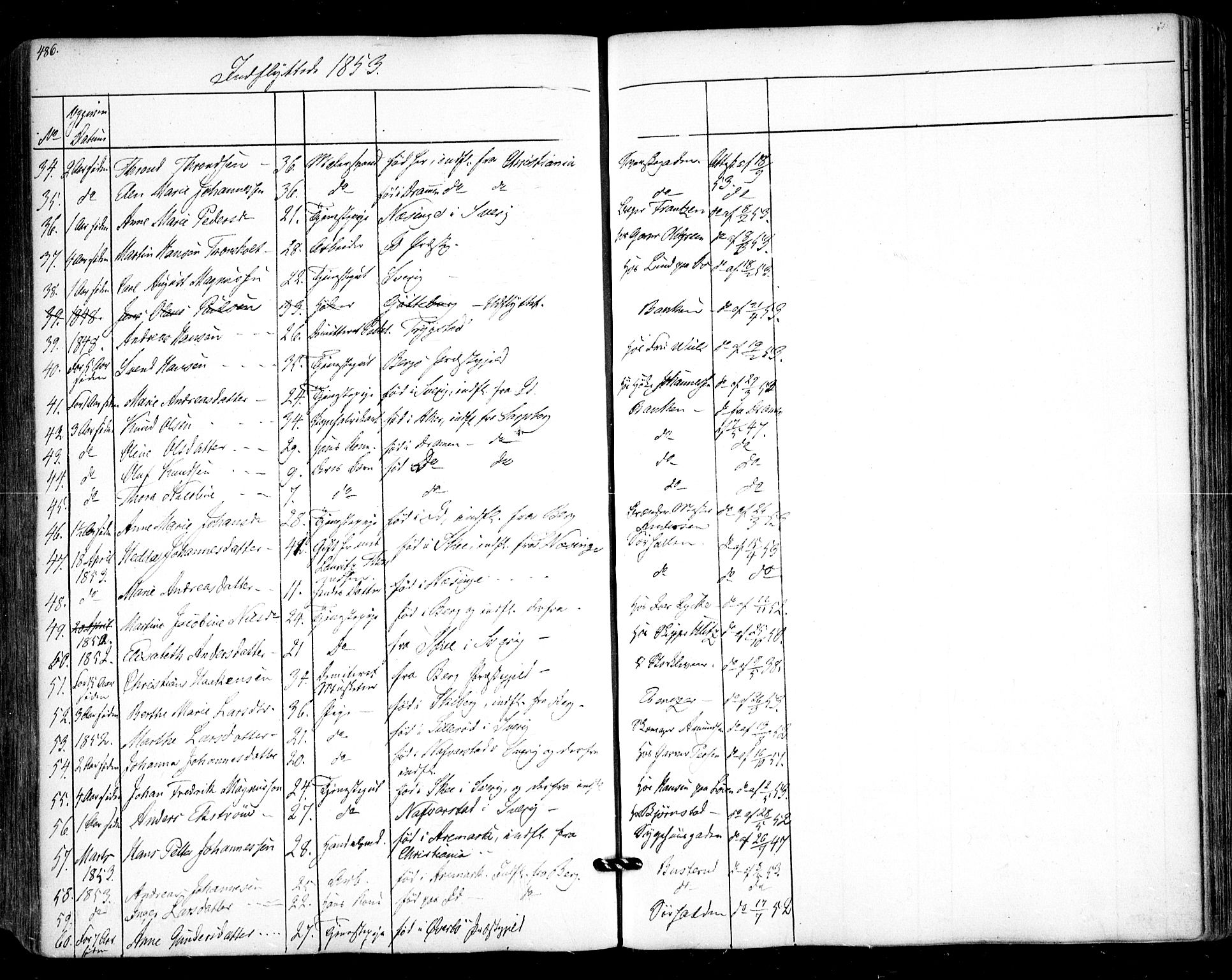 Halden prestekontor Kirkebøker, AV/SAO-A-10909/F/Fa/L0006: Parish register (official) no. I 6, 1845-1856, p. 486