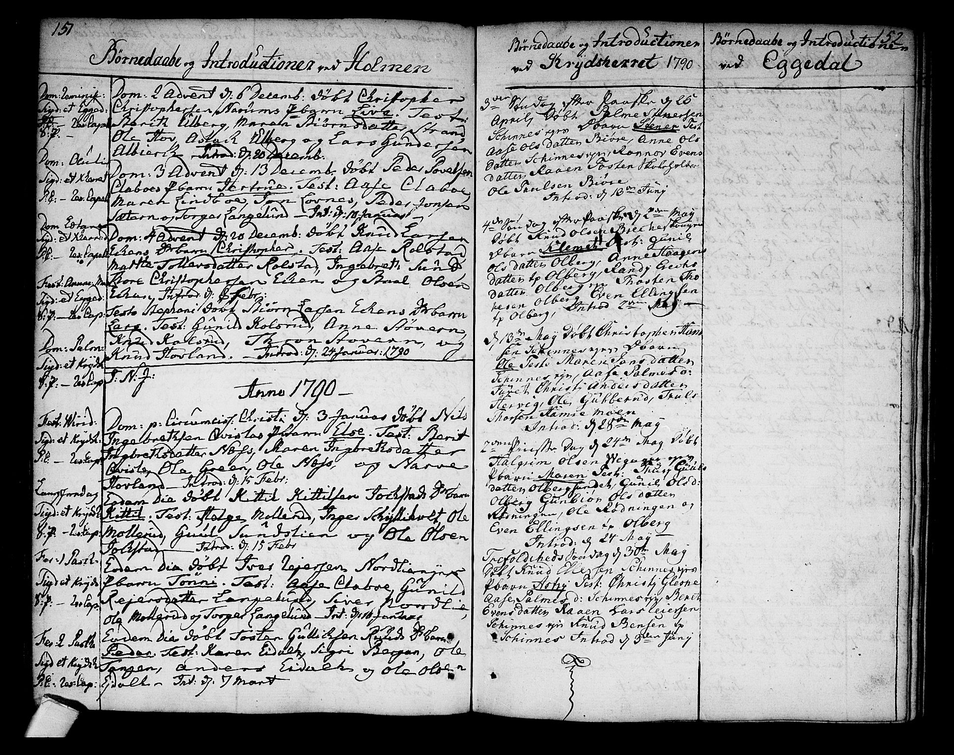 Sigdal kirkebøker, SAKO/A-245/F/Fa/L0002: Parish register (official) no. I 2, 1778-1792, p. 151-152