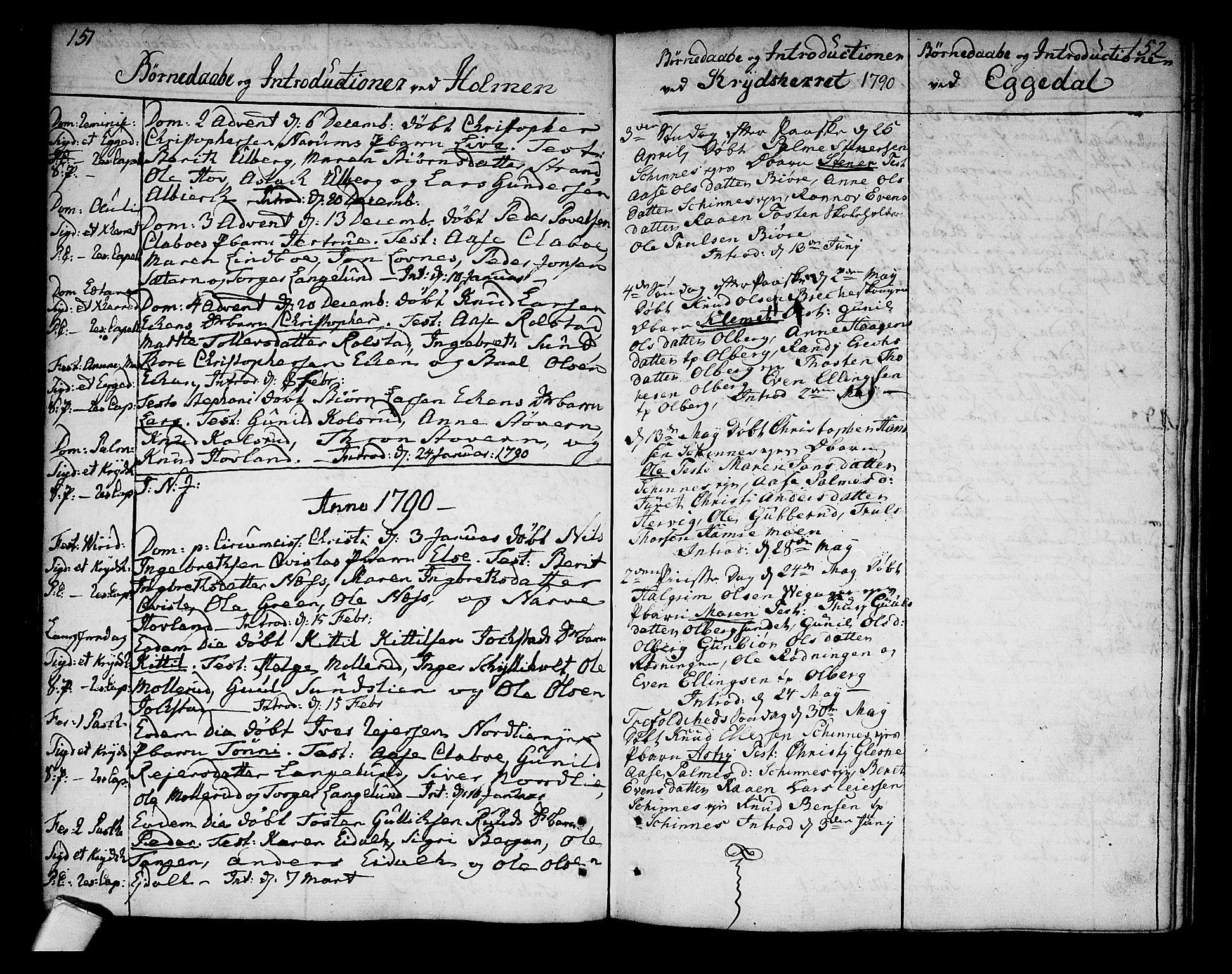 Sigdal kirkebøker, AV/SAKO-A-245/F/Fa/L0002: Parish register (official) no. I 2, 1778-1792, p. 151-152