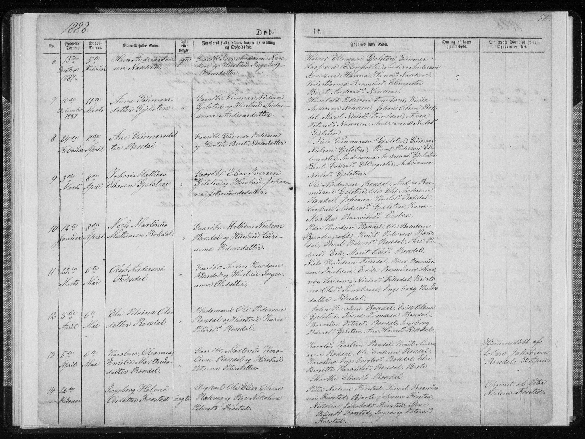 Ministerialprotokoller, klokkerbøker og fødselsregistre - Møre og Romsdal, AV/SAT-A-1454/540/L0541: Parish register (copy) no. 540C01, 1867-1920, p. 56