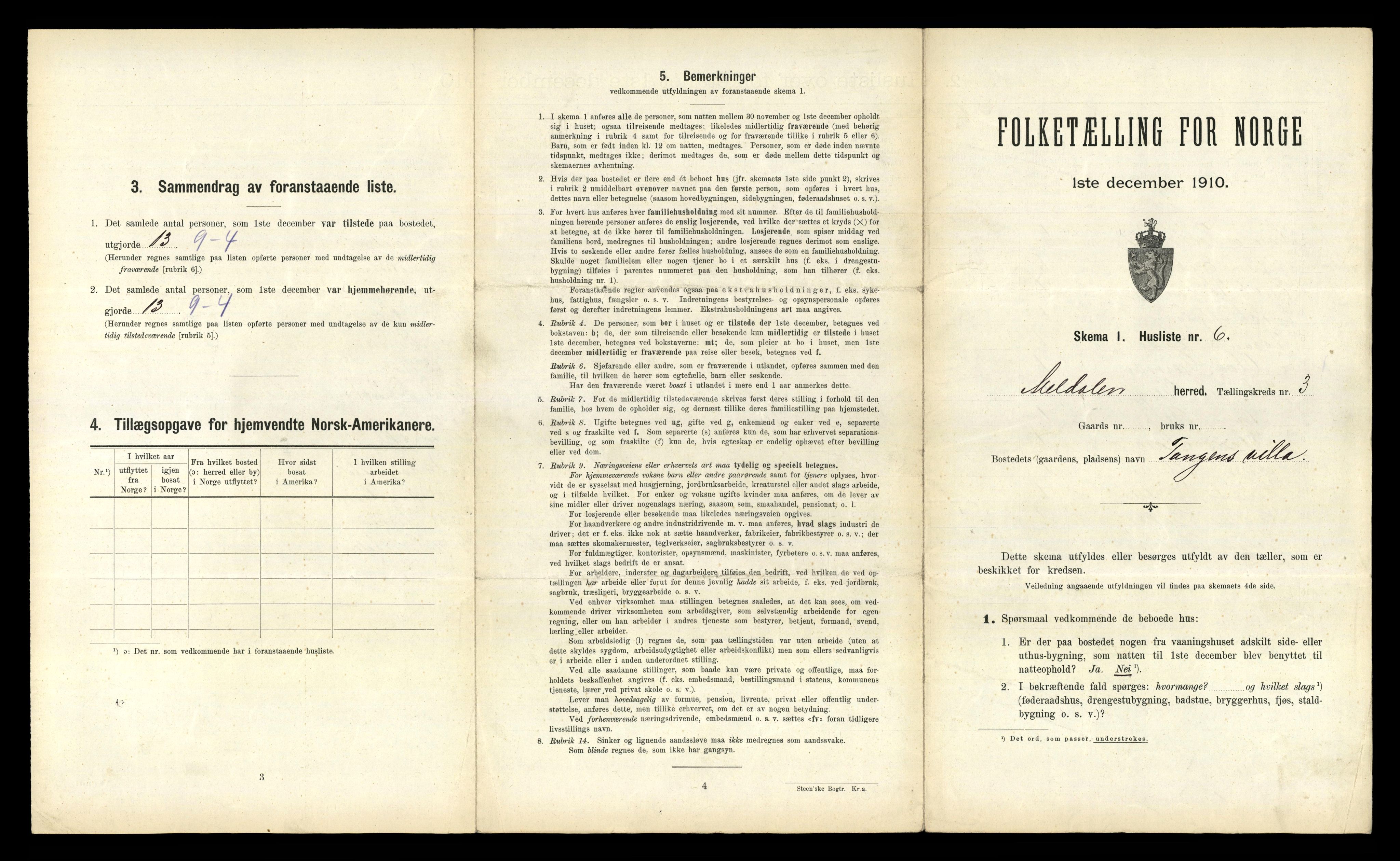 RA, 1910 census for Meldal, 1910, p. 283