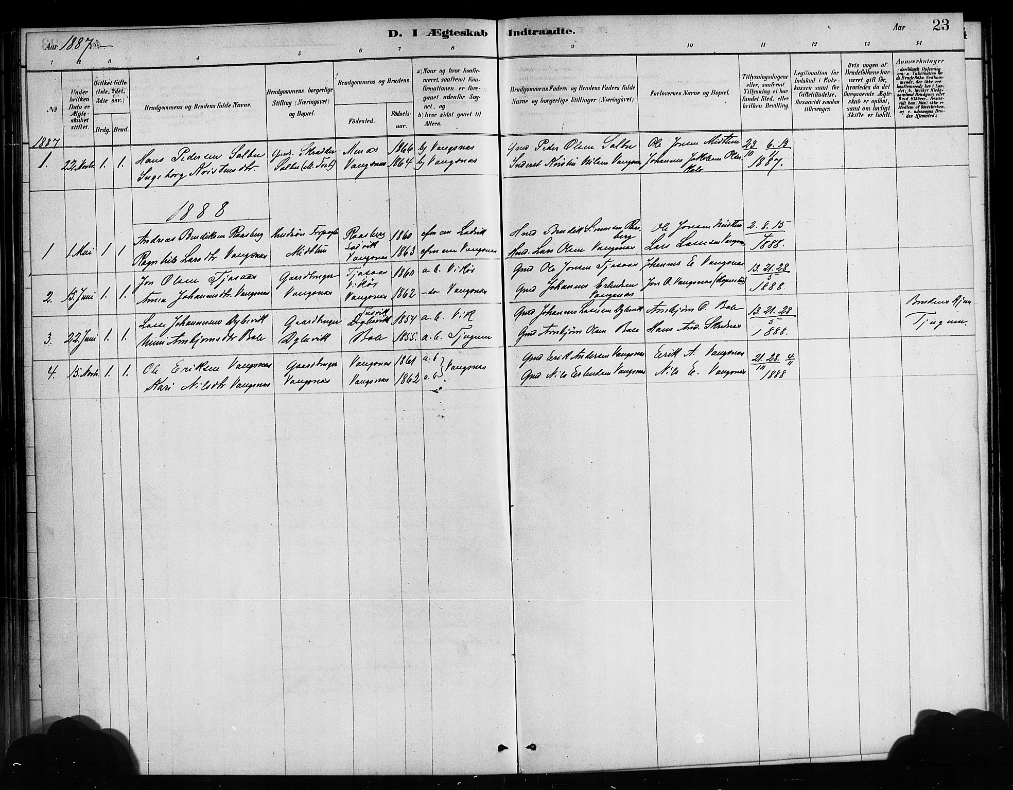 Balestrand sokneprestembete, AV/SAB-A-79601/H/Haa/Haaa/L0004: Parish register (official) no. A 4 / 3, 1879-1888, p. 23