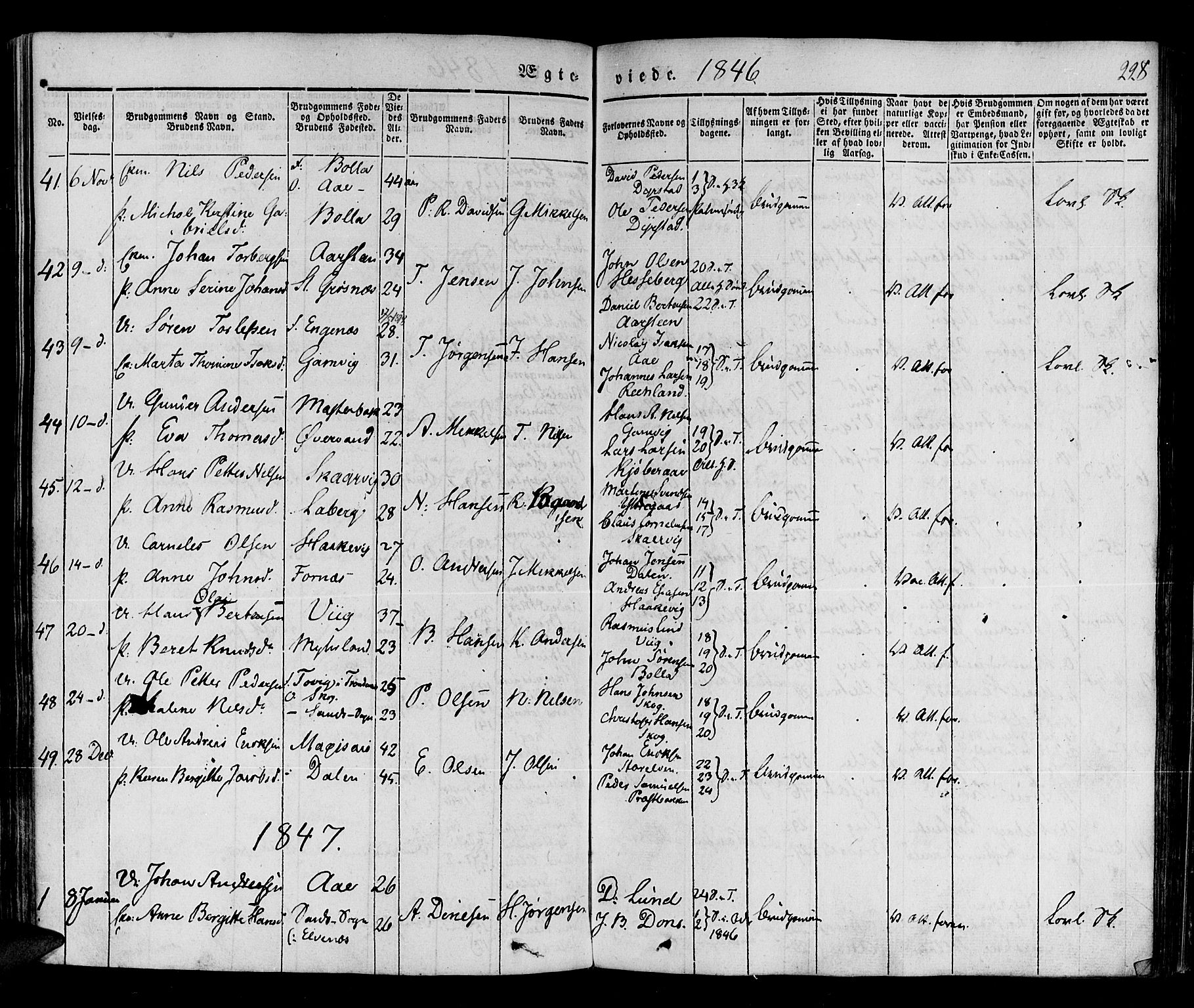 Ibestad sokneprestembete, AV/SATØ-S-0077/H/Ha/Haa/L0006kirke: Parish register (official) no. 6, 1837-1850, p. 228
