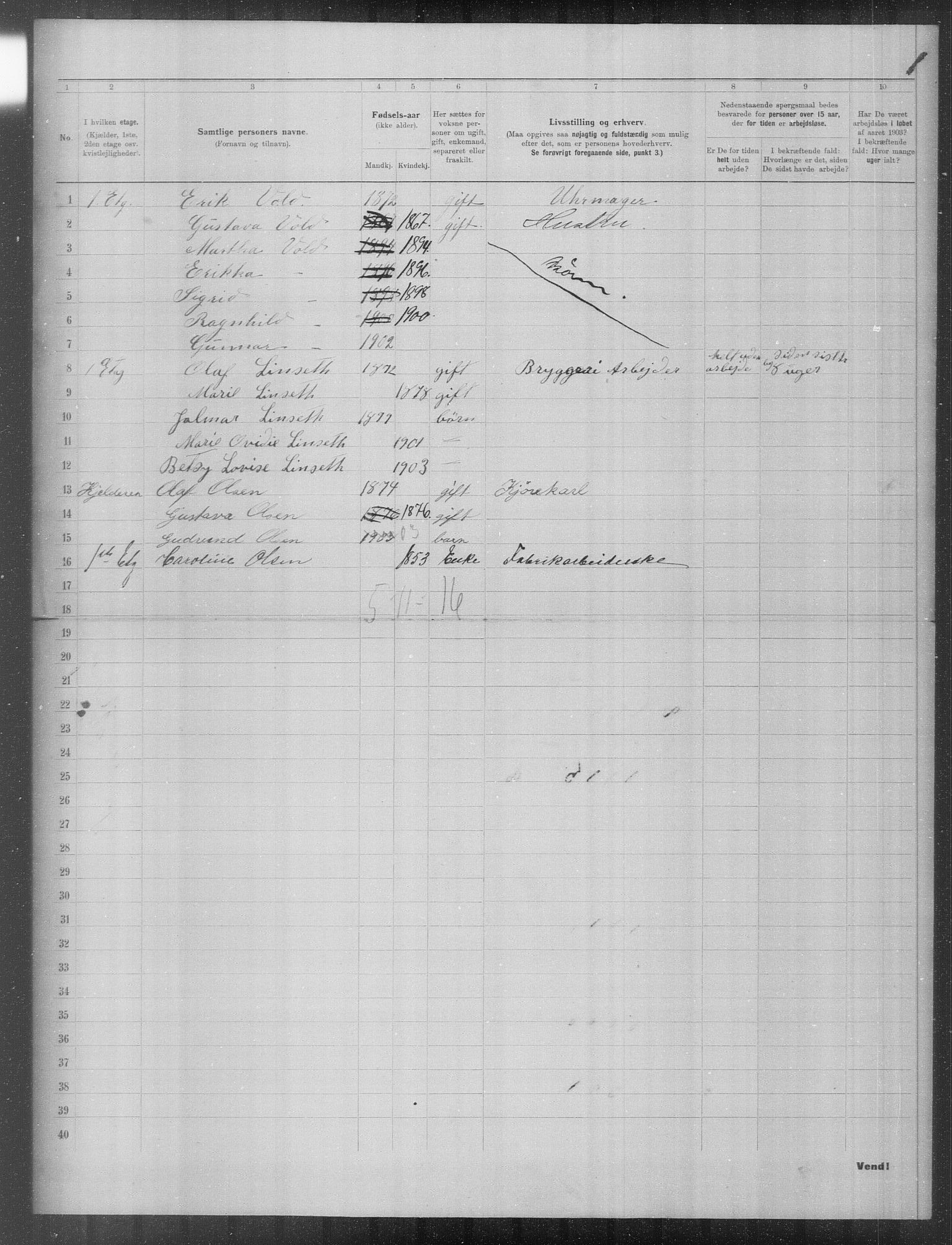 OBA, Municipal Census 1903 for Kristiania, 1903, p. 23469