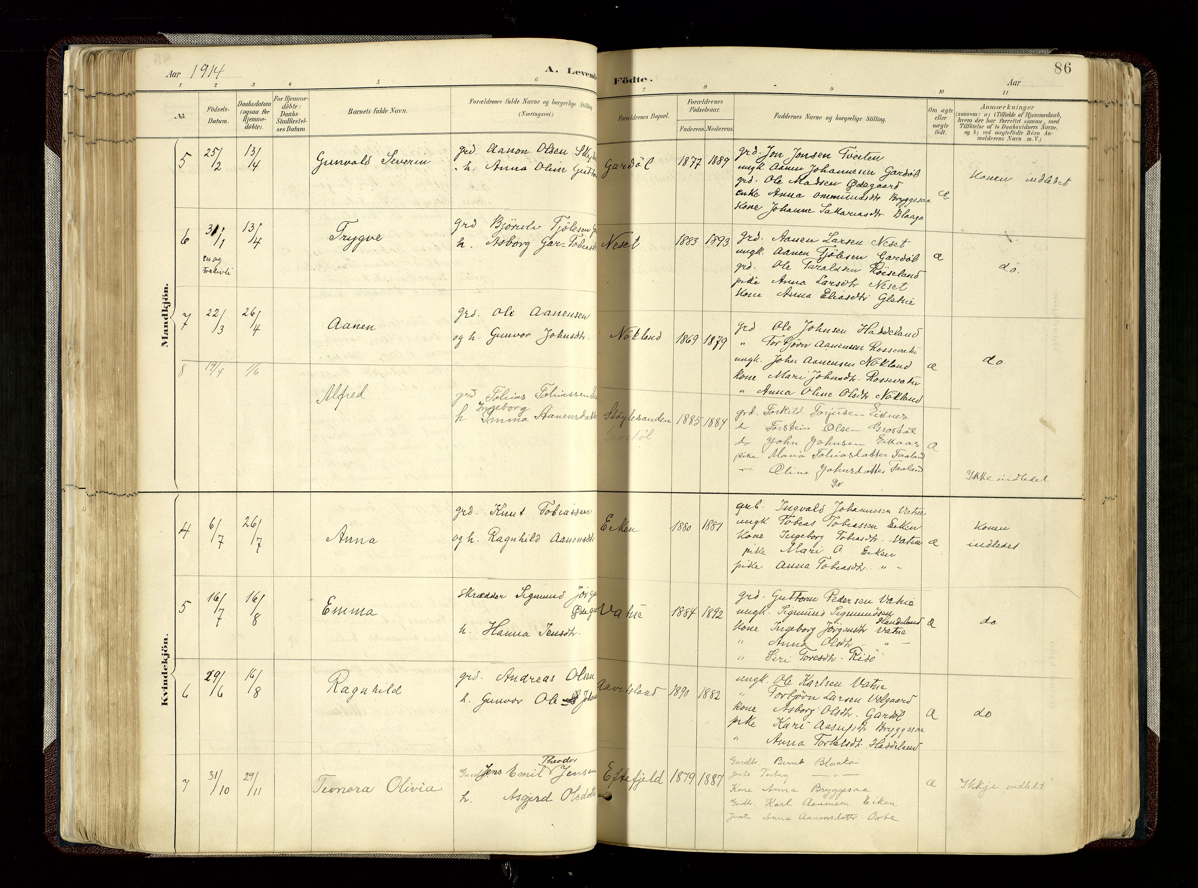 Hægebostad sokneprestkontor, SAK/1111-0024/F/Fa/Fab/L0004: Parish register (official) no. A 4, 1887-1929, p. 86