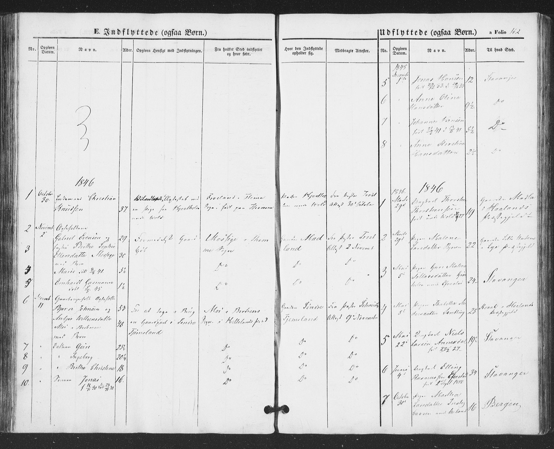 Hå sokneprestkontor, SAST/A-101801/001/30BA/L0007: Parish register (official) no. A 6, 1842-1855, p. 162