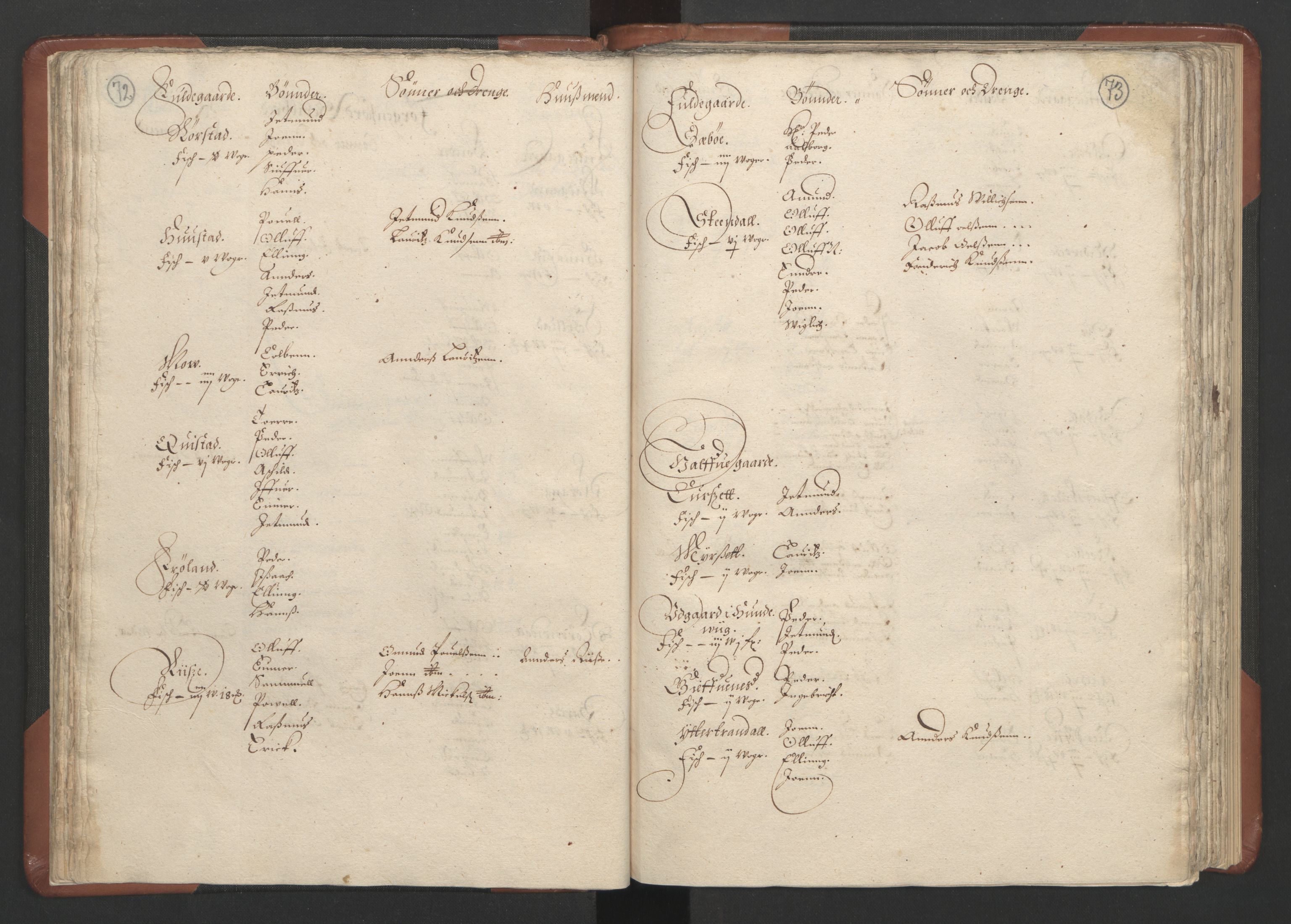 RA, Bailiff's Census 1664-1666, no. 16: Romsdal fogderi and Sunnmøre fogderi, 1664-1665, p. 72-73