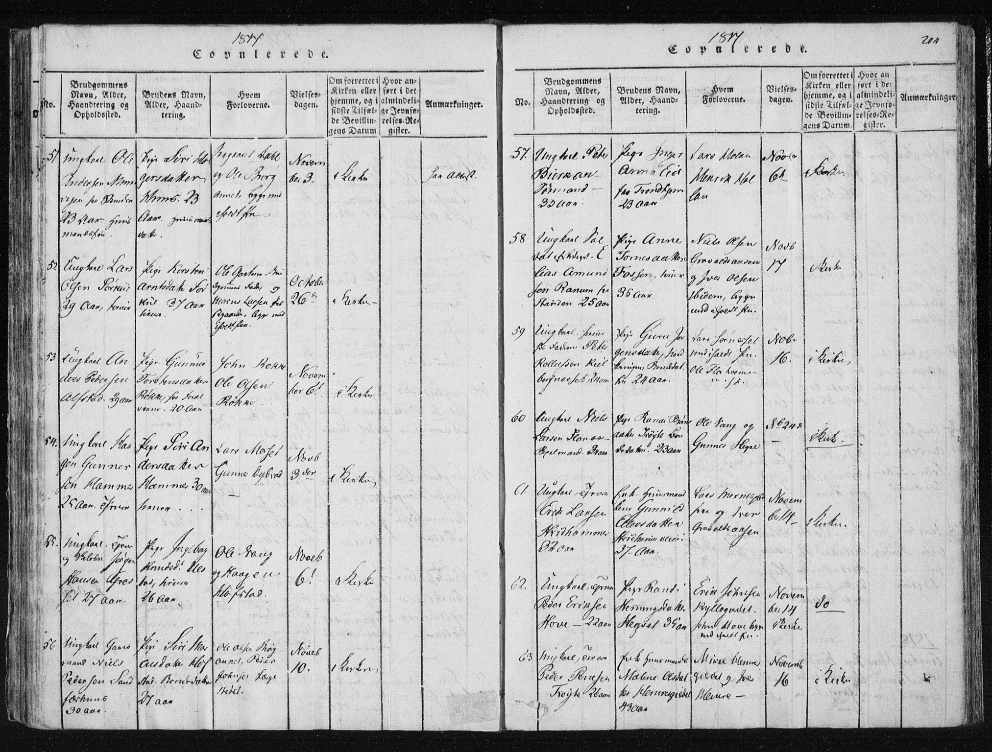 Ministerialprotokoller, klokkerbøker og fødselsregistre - Nord-Trøndelag, SAT/A-1458/709/L0061: Parish register (official) no. 709A08 /1, 1815-1819, p. 204