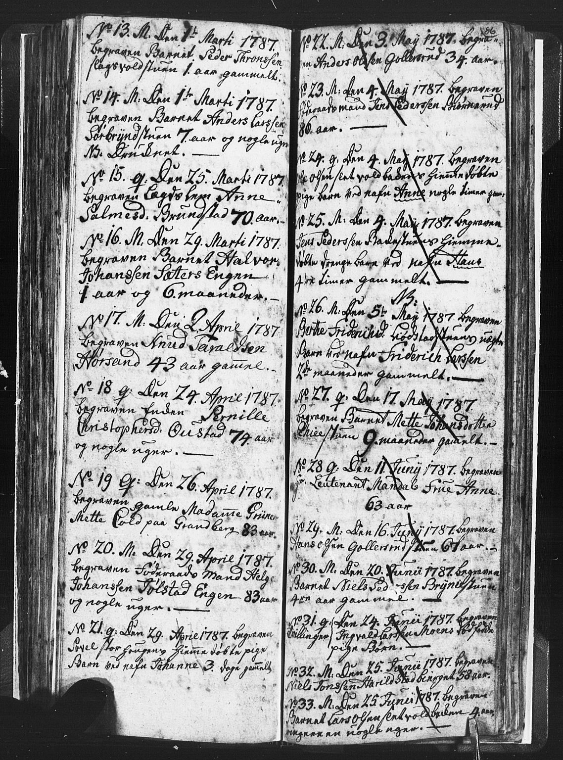 Romedal prestekontor, SAH/PREST-004/L/L0001: Parish register (copy) no. 1, 1785-1794, p. 86
